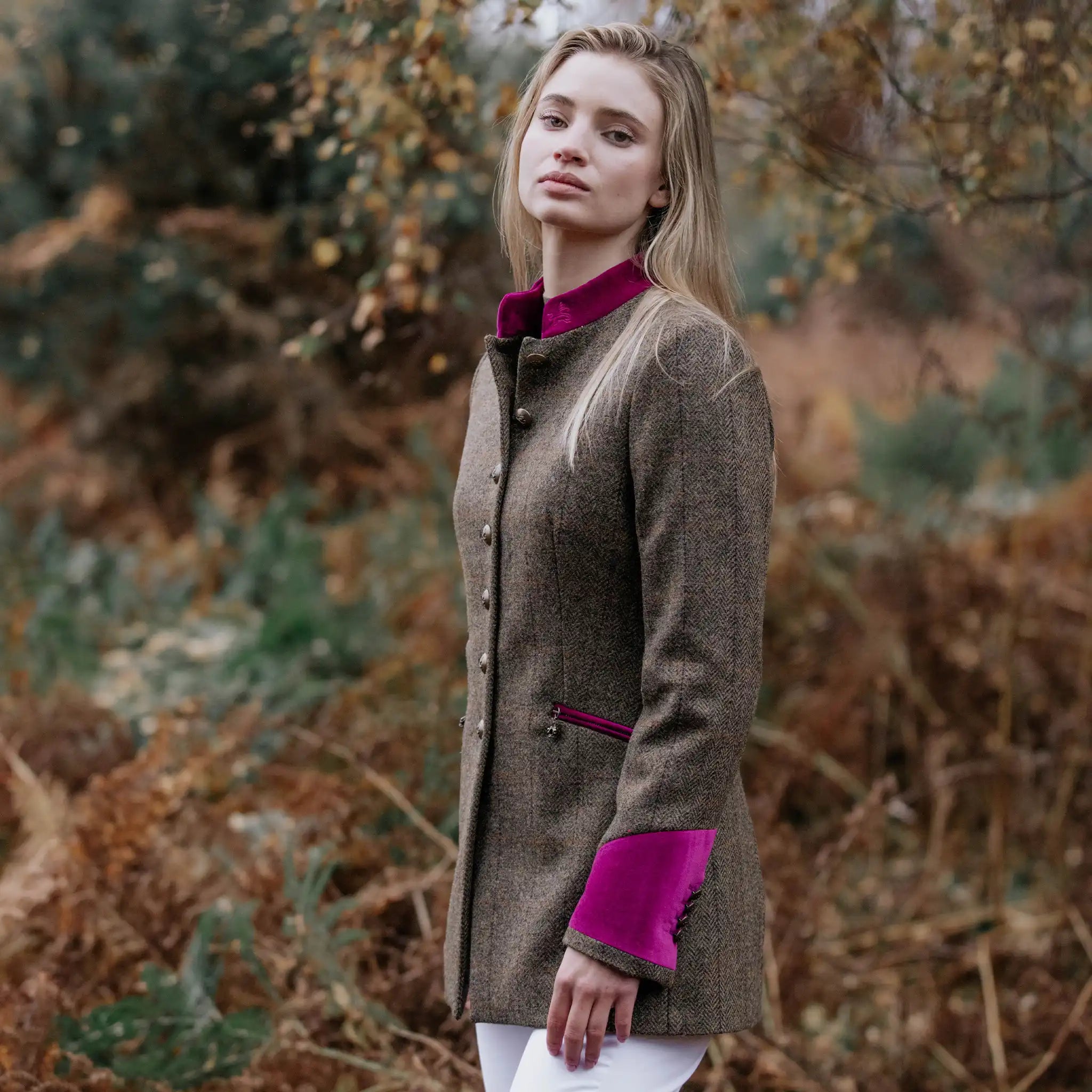 Knightsbridge Fuchsia Wool Jacket - Welligogs