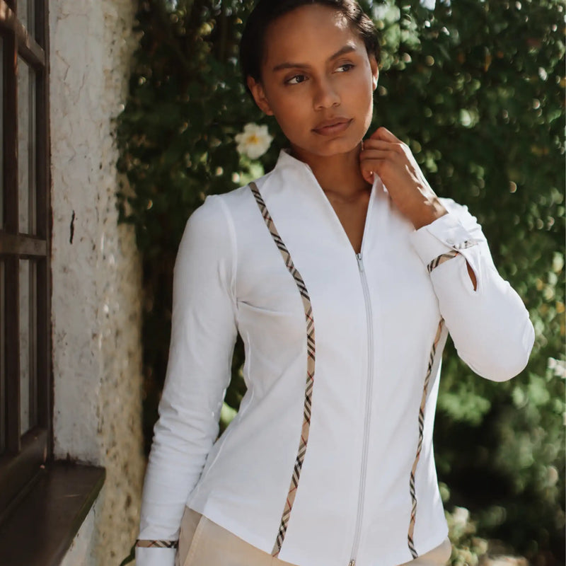 Kate Zipped Burgundy Shirt