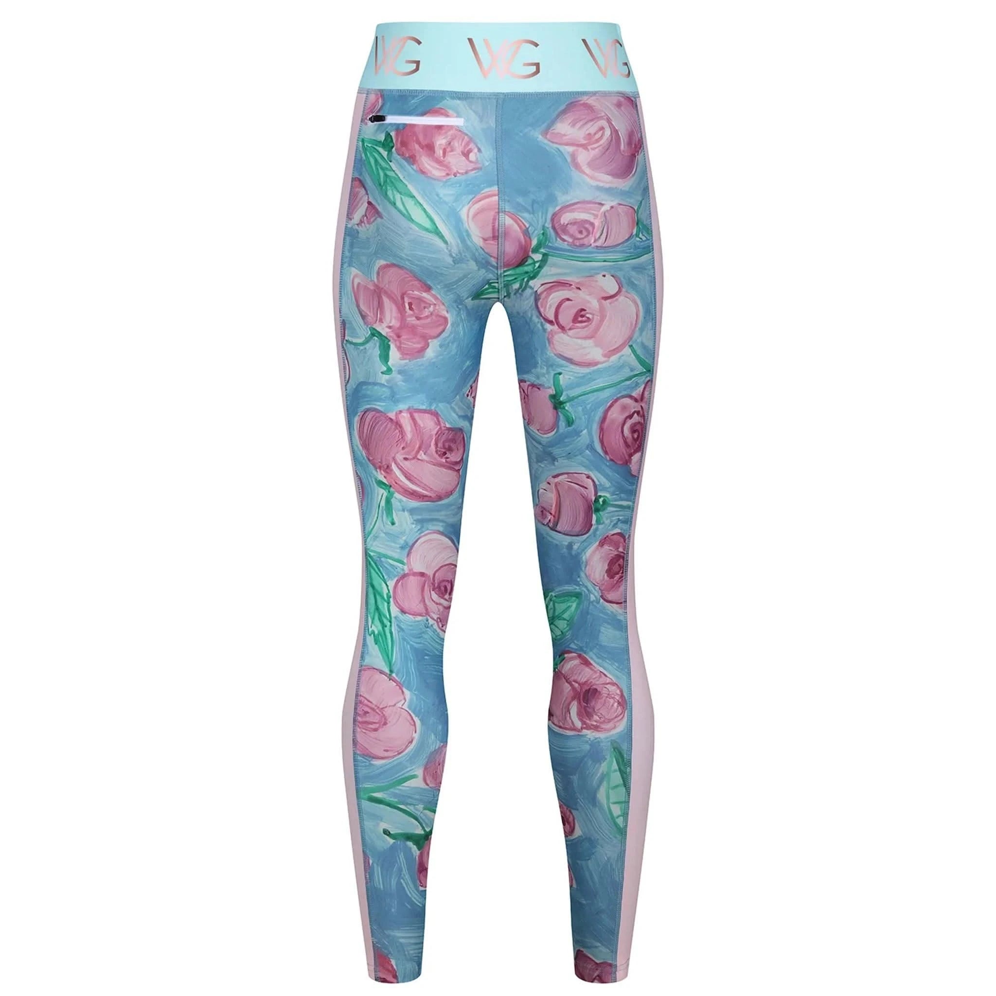 WG Flex Sustainable Blue Roses Leggings - Welligogs