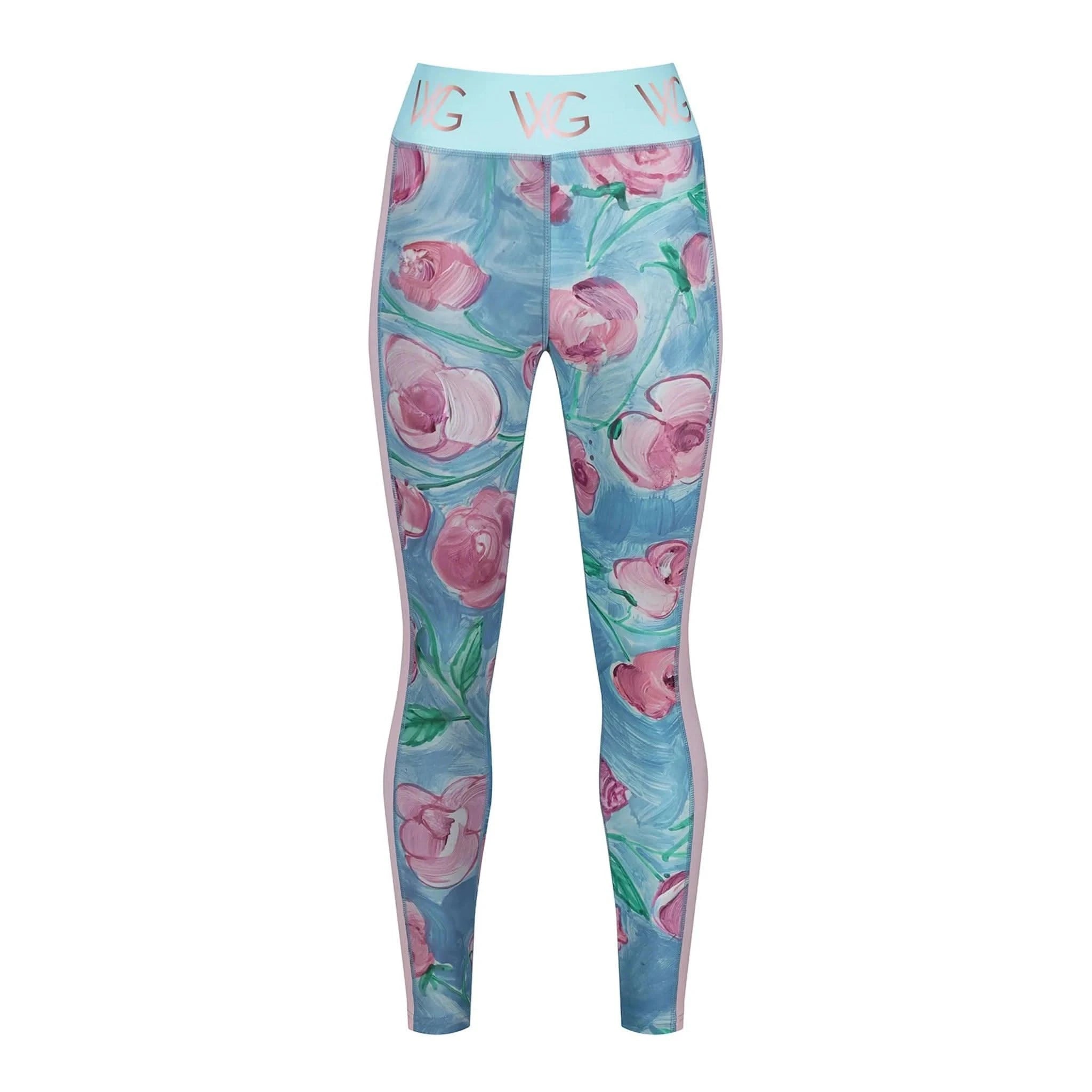 WG Flex Sustainable Blue Roses Leggings - Welligogs