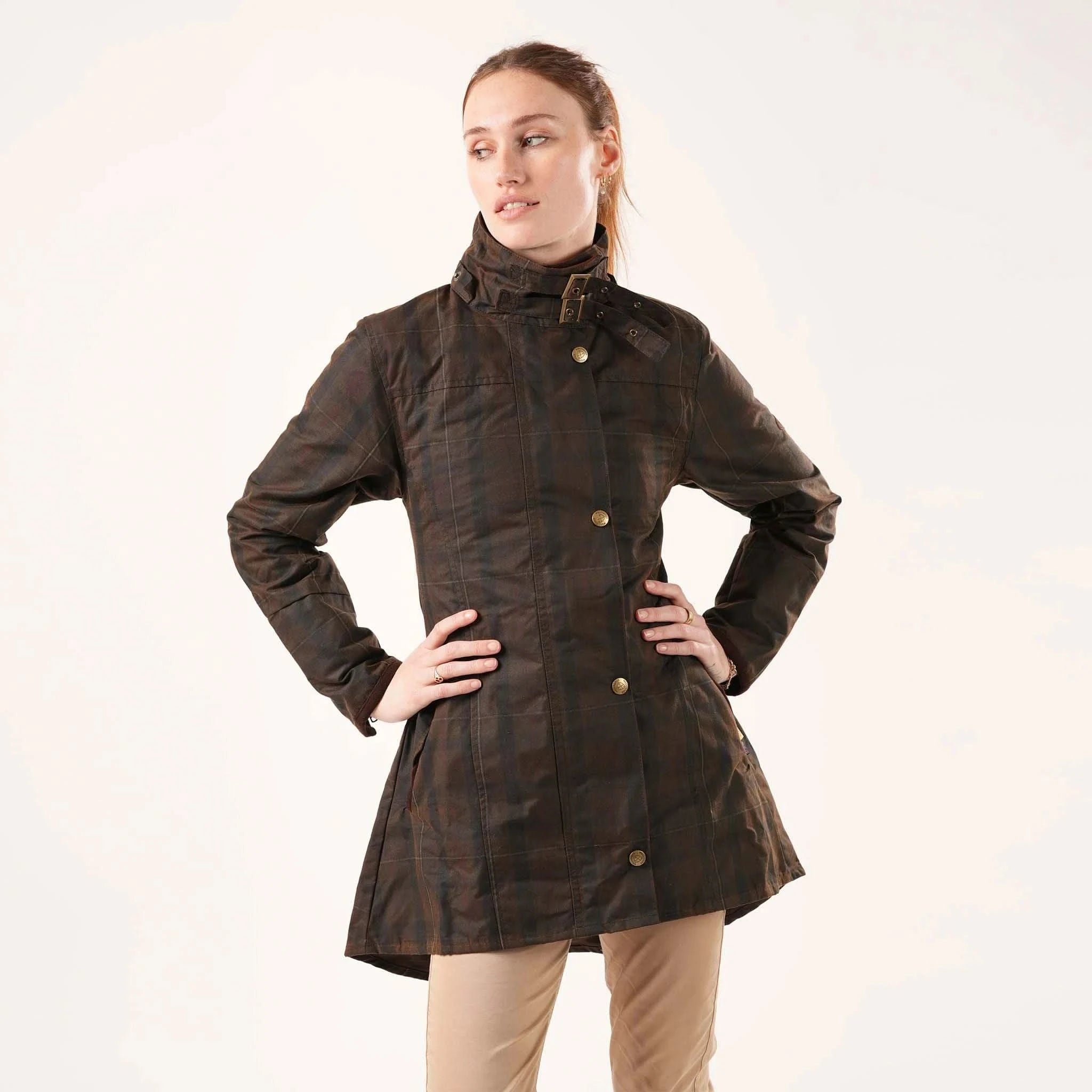 Louise Deluxe Check Wax Coat - Welligogs