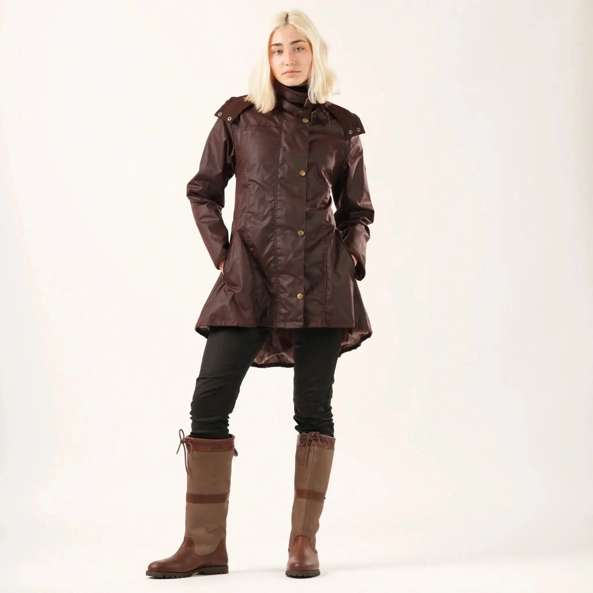 Louise Mahogany Wax Coat - Welligogs