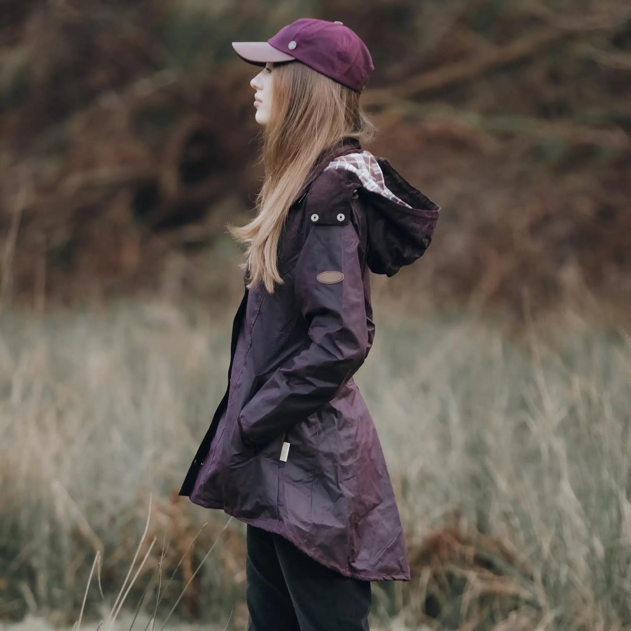 Louise Mahogany Wax Coat Womens Wax Coat Wax Coat