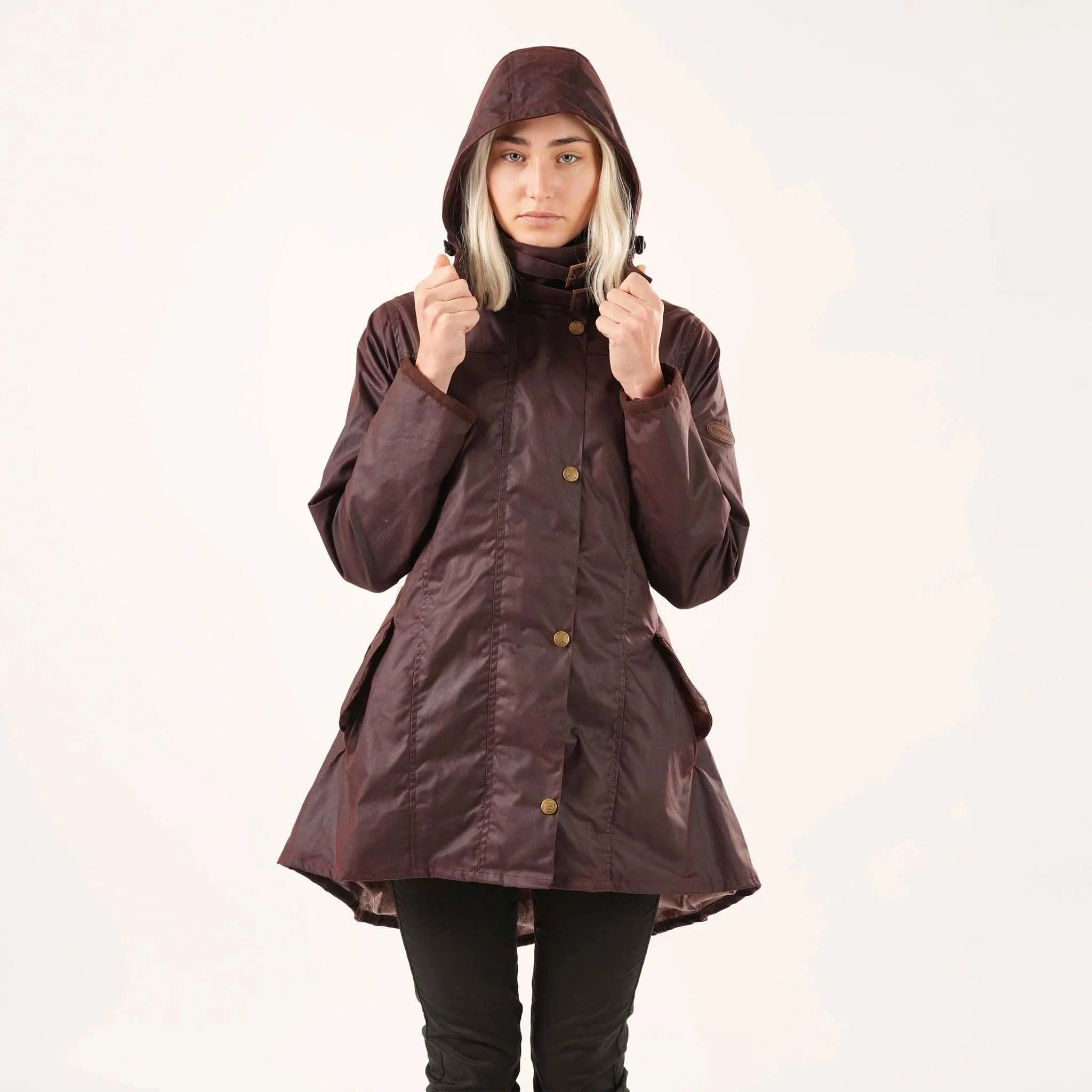 Louise Mahogany Wax Coat - Welligogs