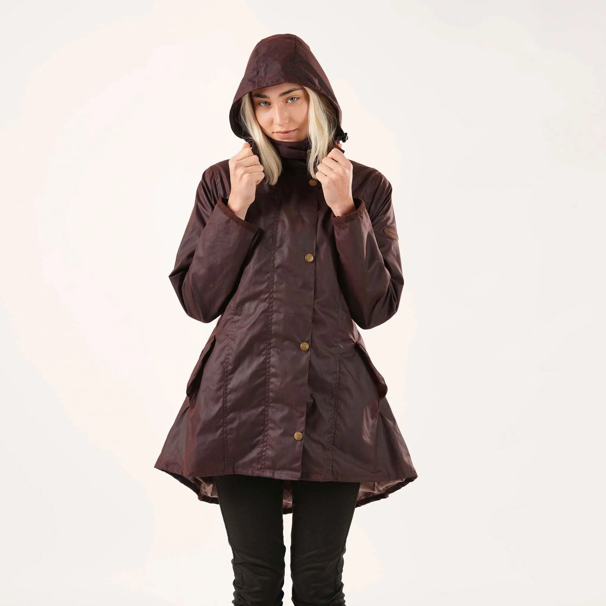 Louise Mahogany Wax Coat - Welligogs