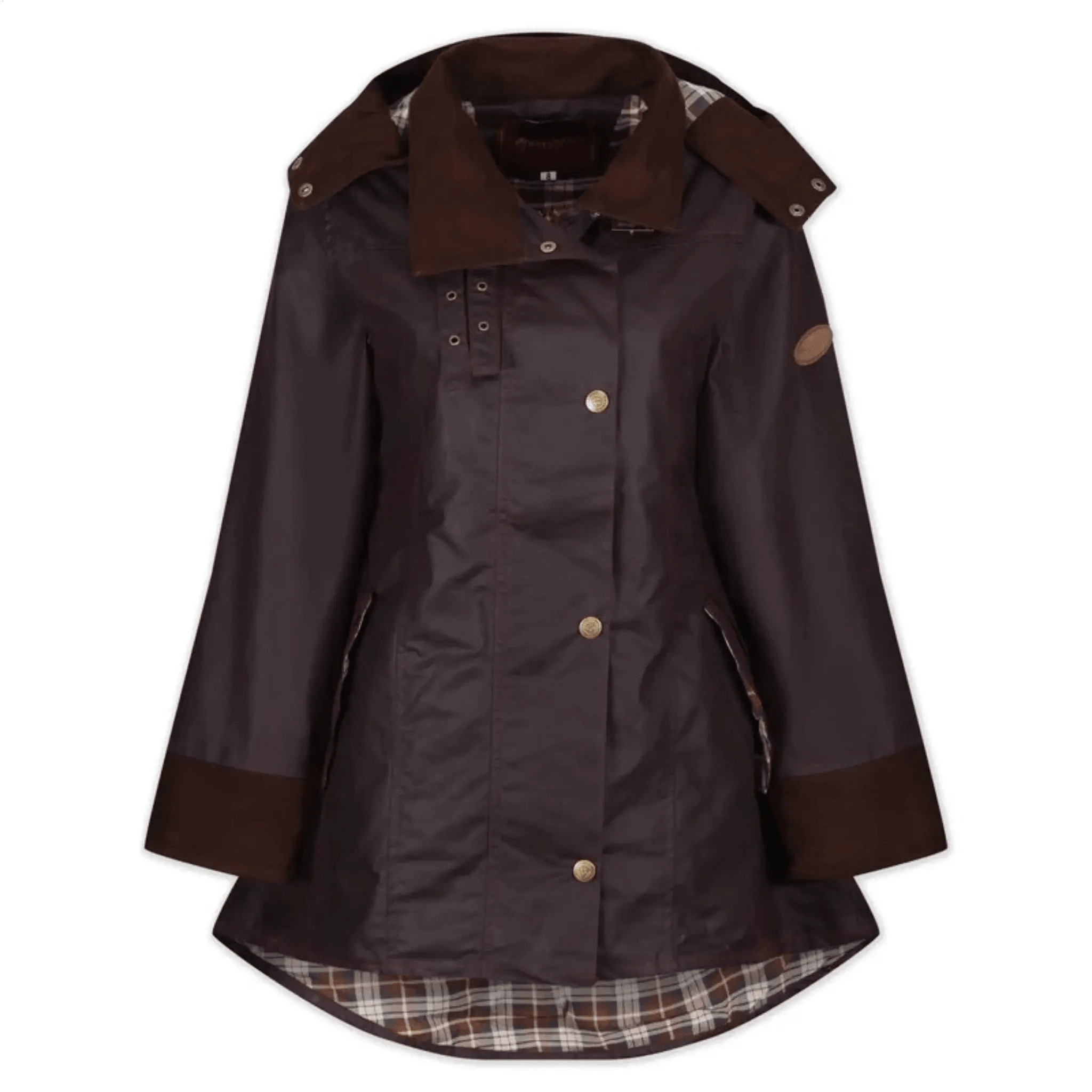 Shop Louise Mahogany Wax Coat British Wax Coat