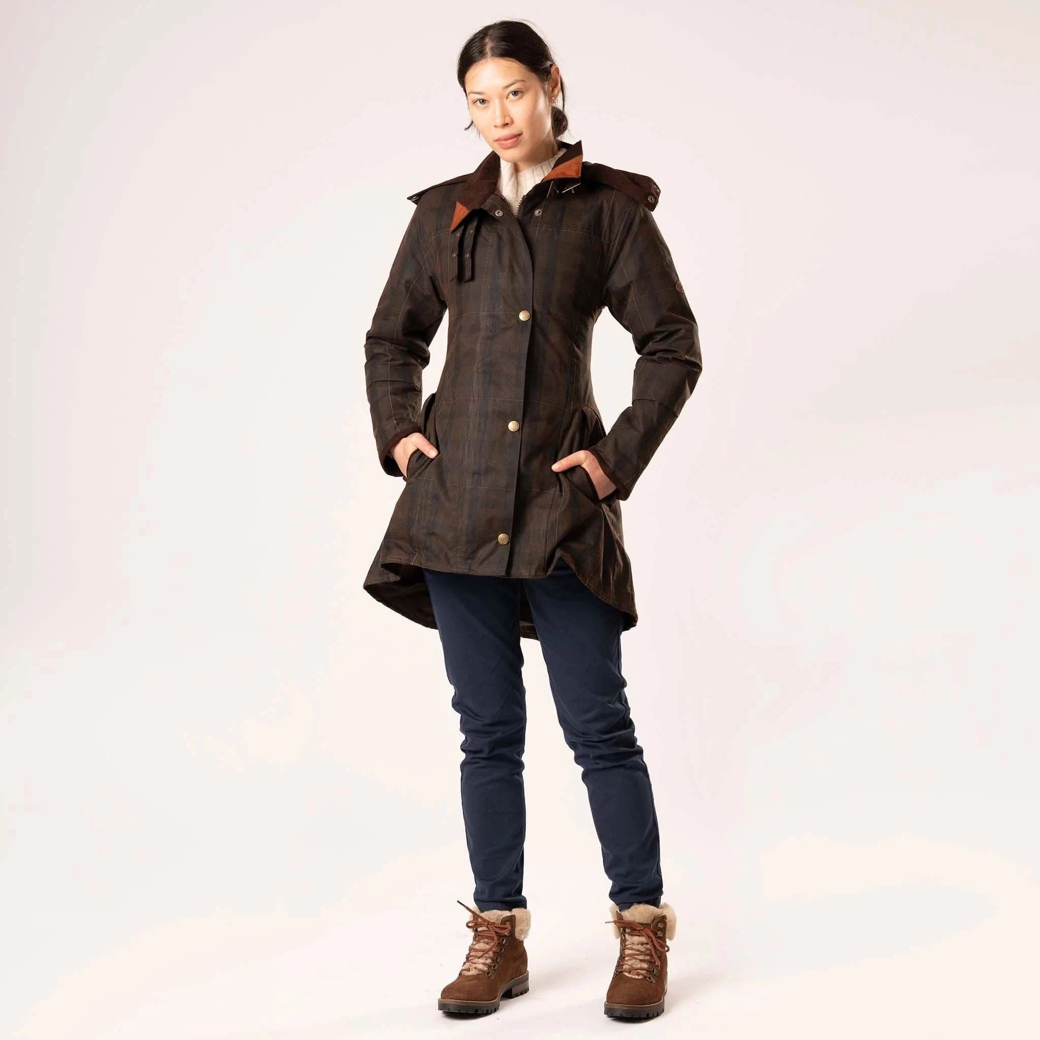 Louise Deluxe Check Wax Coat - Welligogs