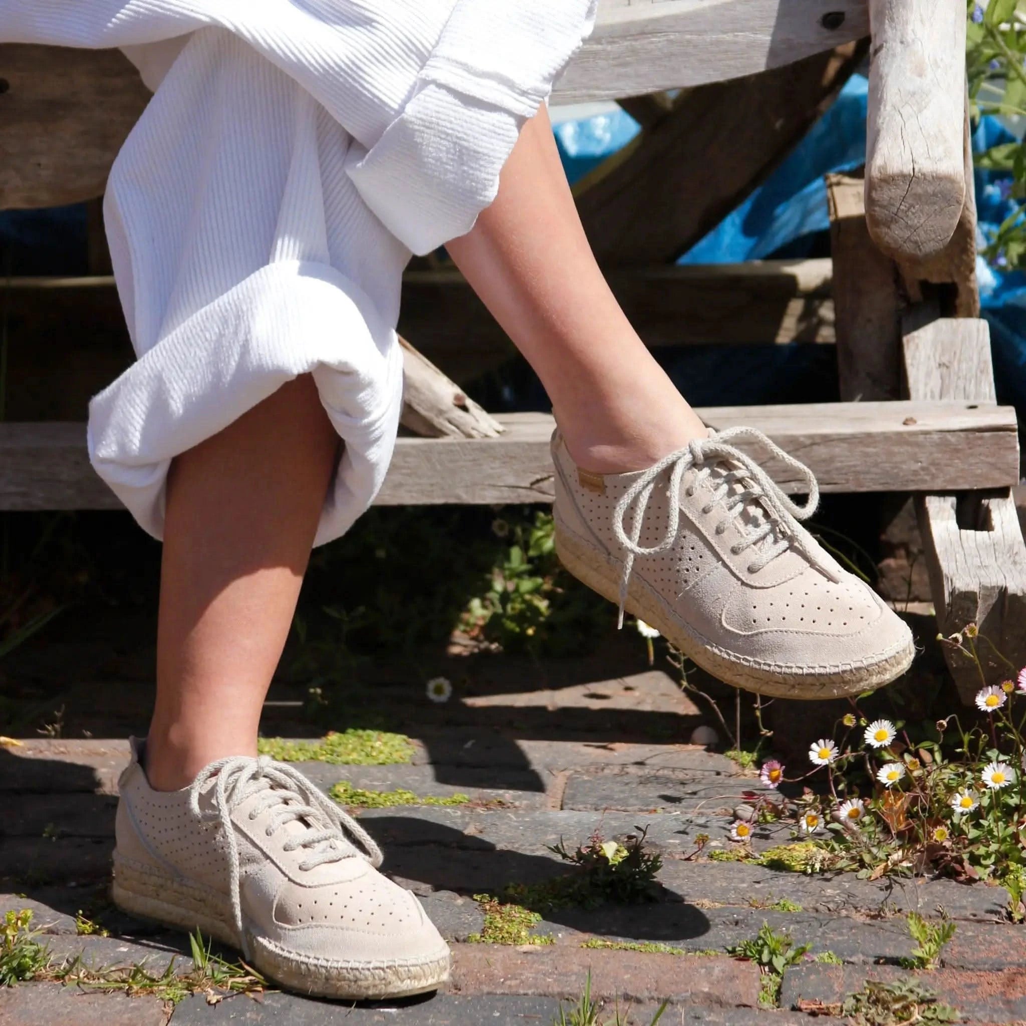 Porto Sand Suede Trainers - Welligogs