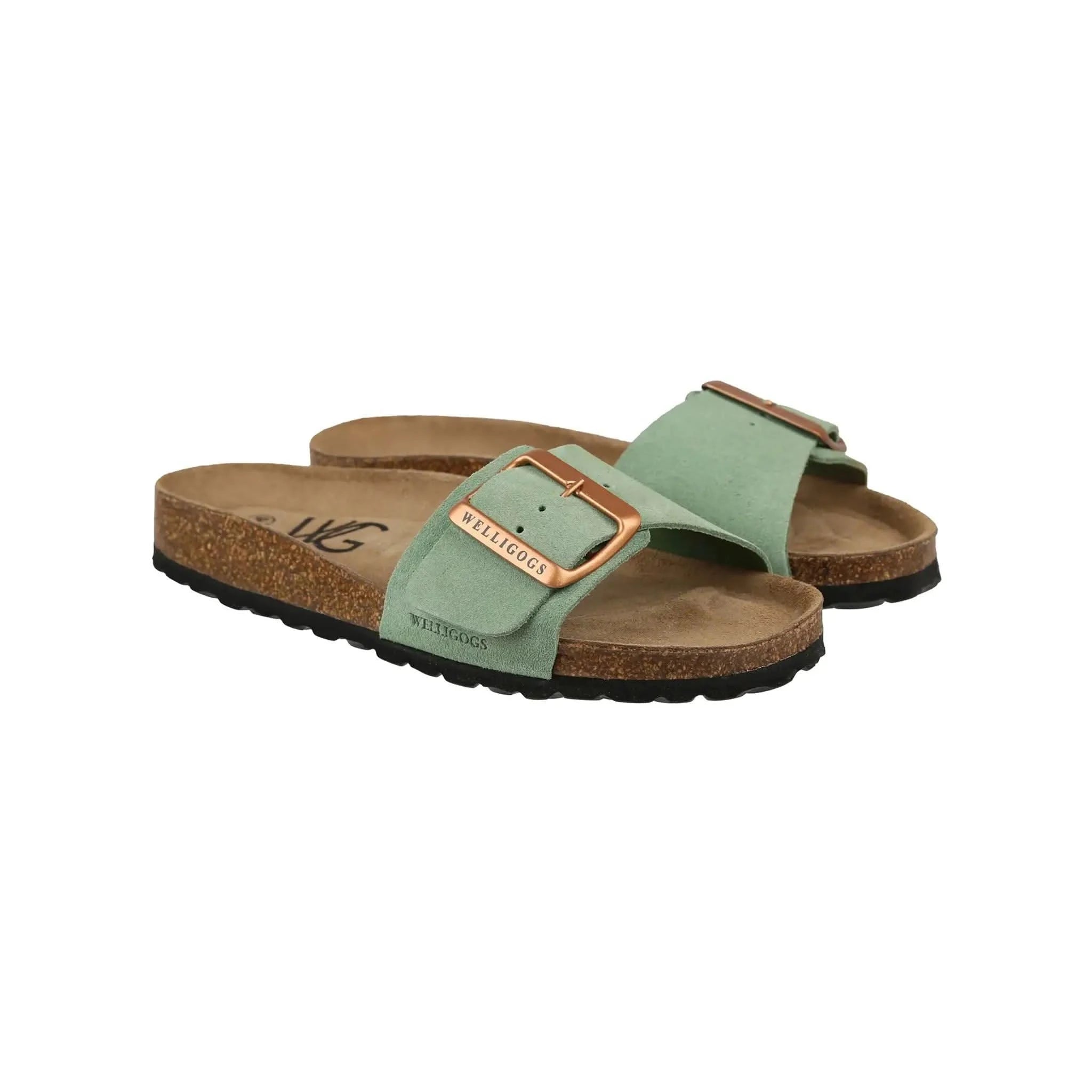 Marbella Pistachio Slides - Welligogs