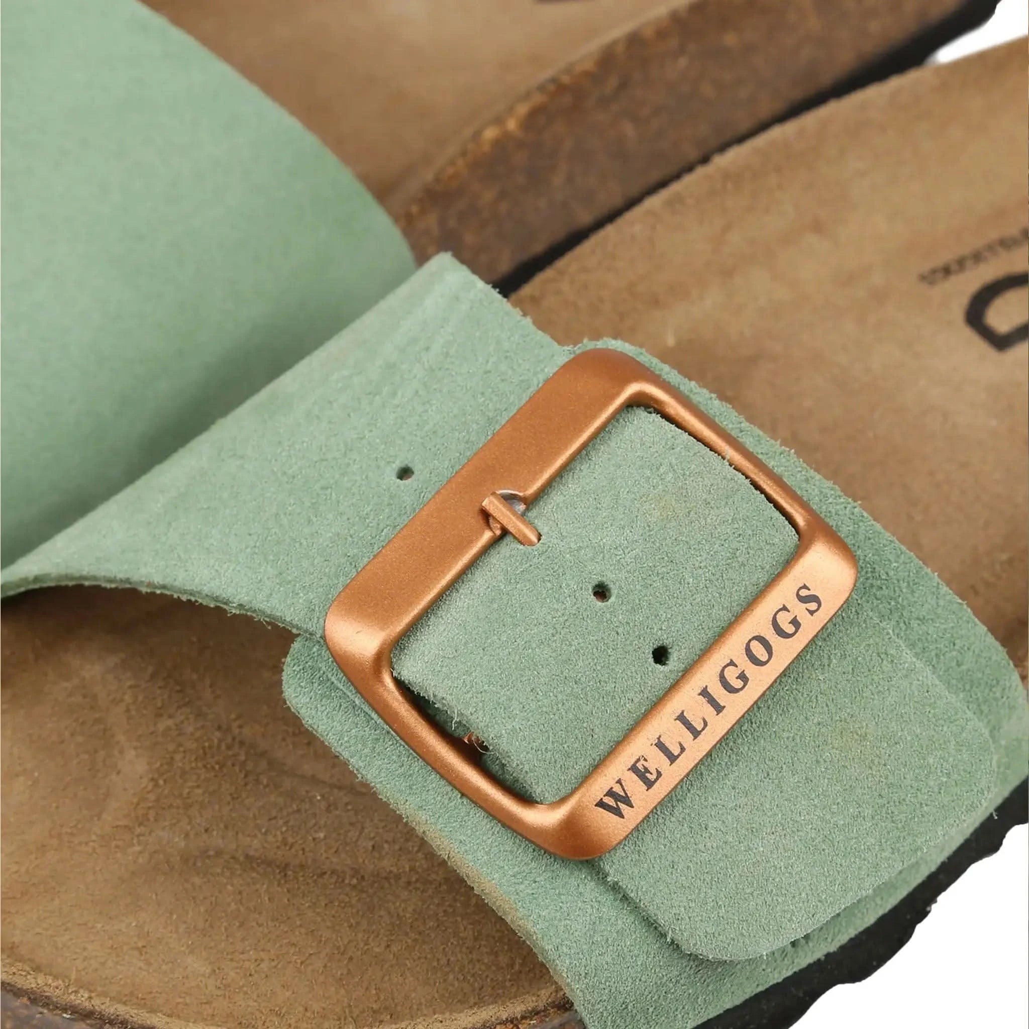 Marbella Pistachio Slides - Welligogs