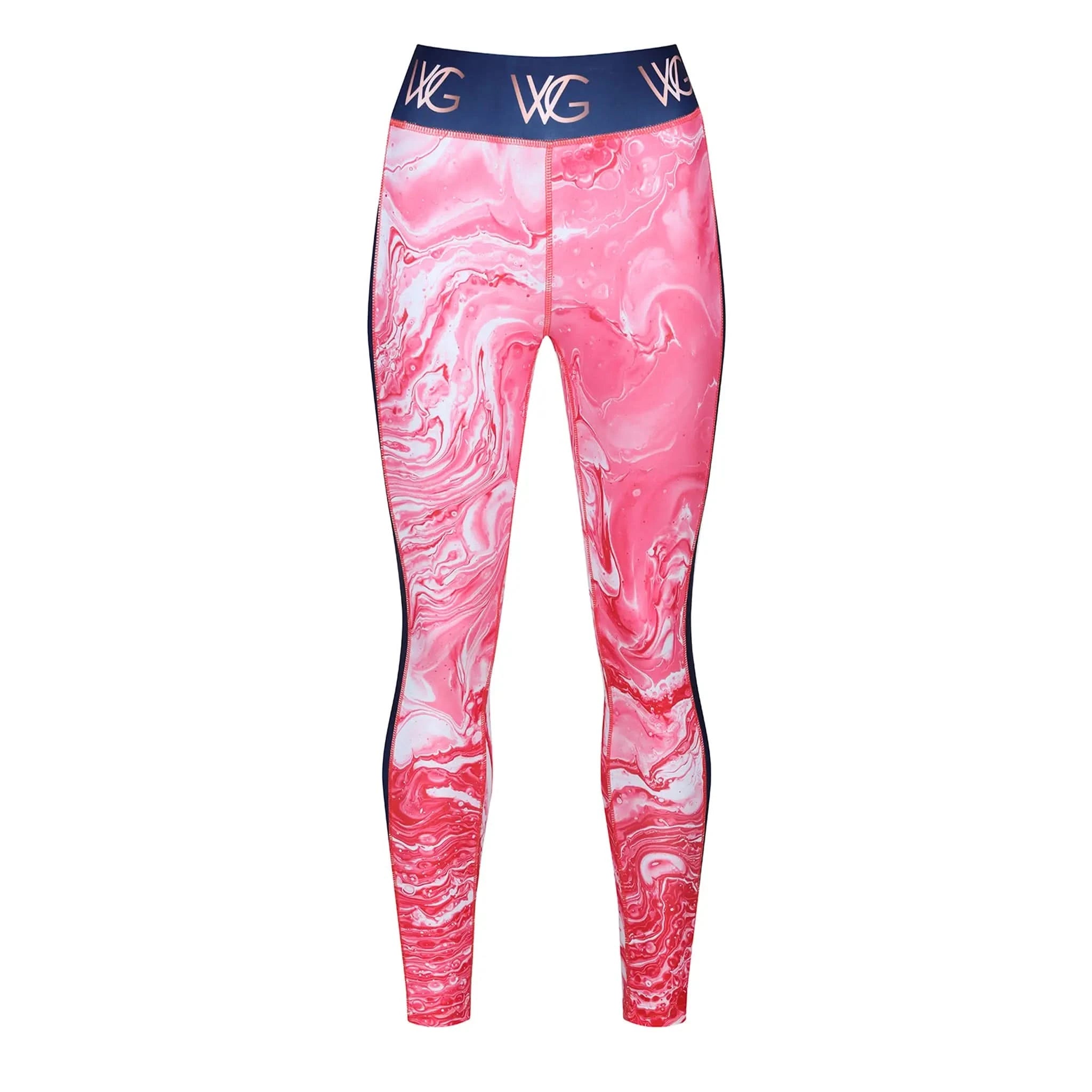 WG Flex Sustainable Pink Marble Leggings - Welligogs