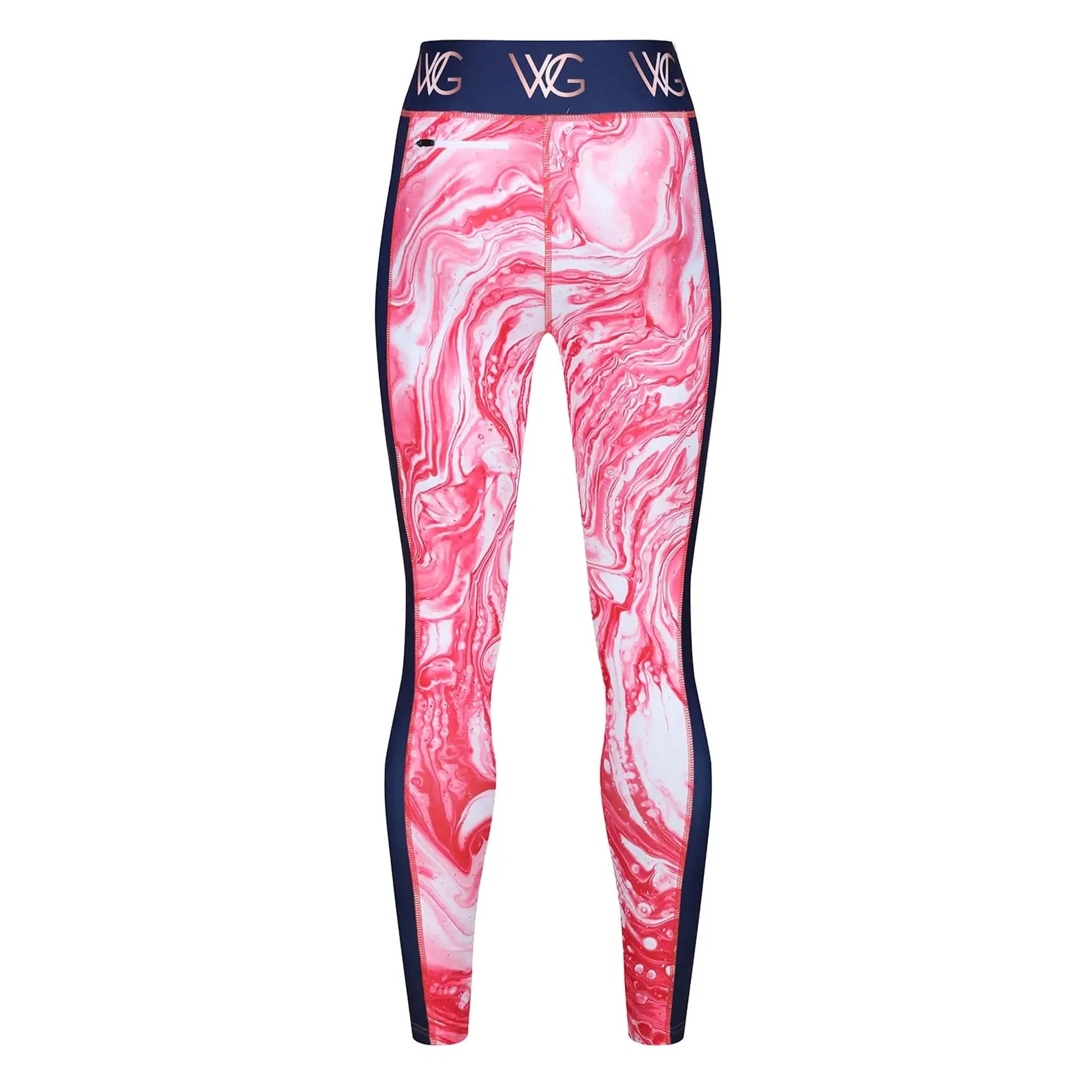 WG Flex Sustainable Pink Marble Leggings - Welligogs