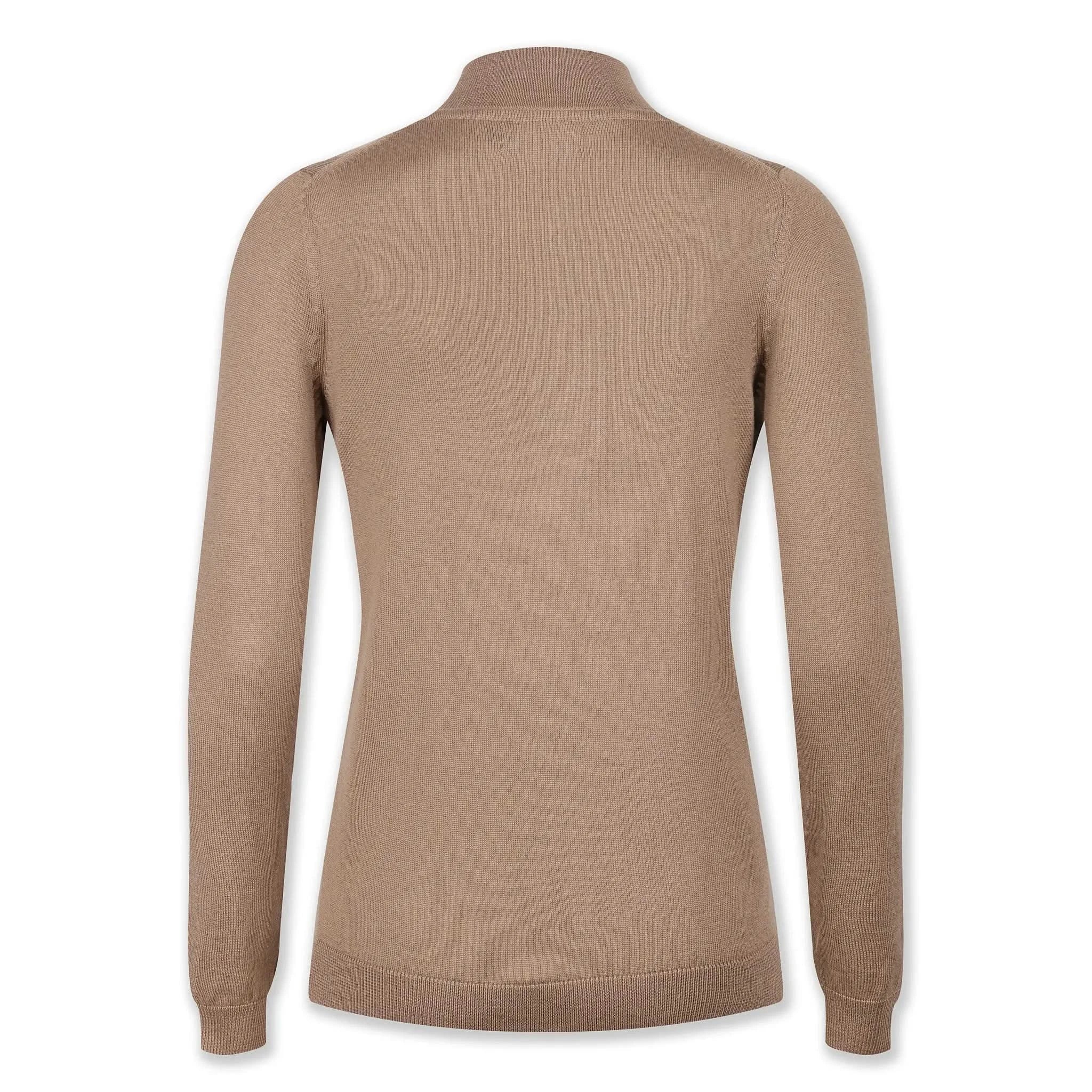 Merino Wool Turtle Neck Camel Jumper - Welligogs