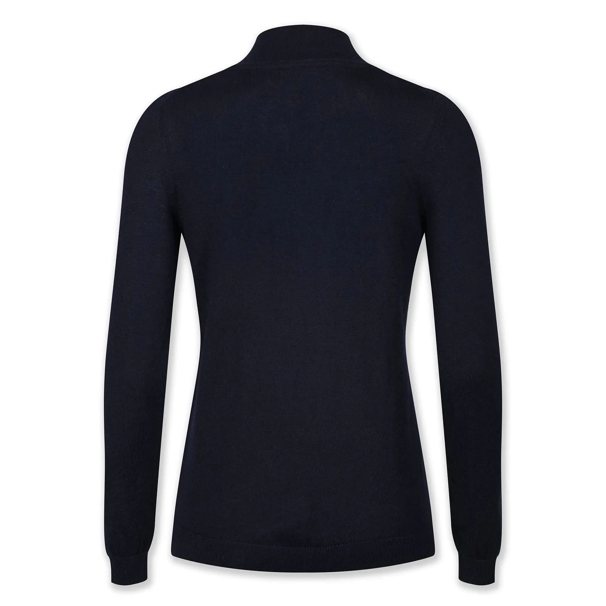 Merino Wool Turtle Neck Navy Jumper - Welligogs