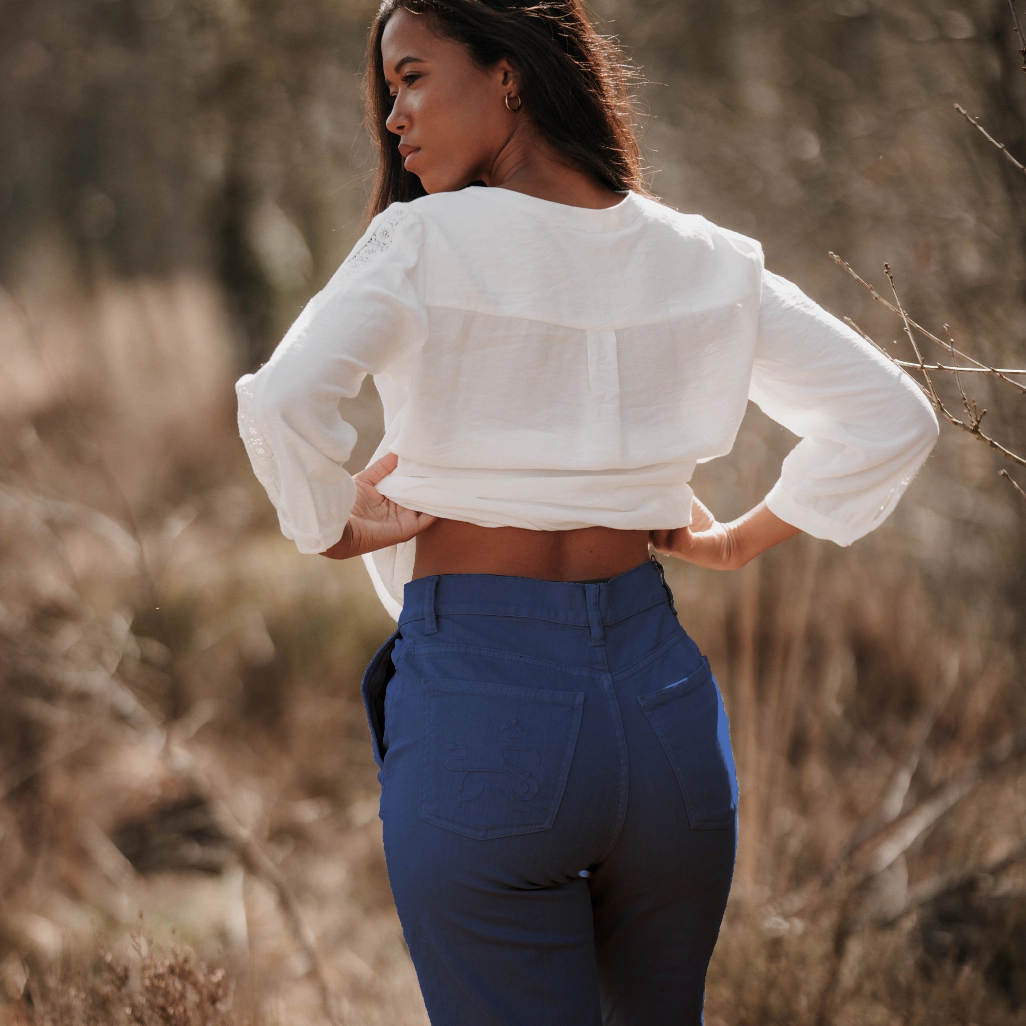 Nina Navy High Waisted Jeans