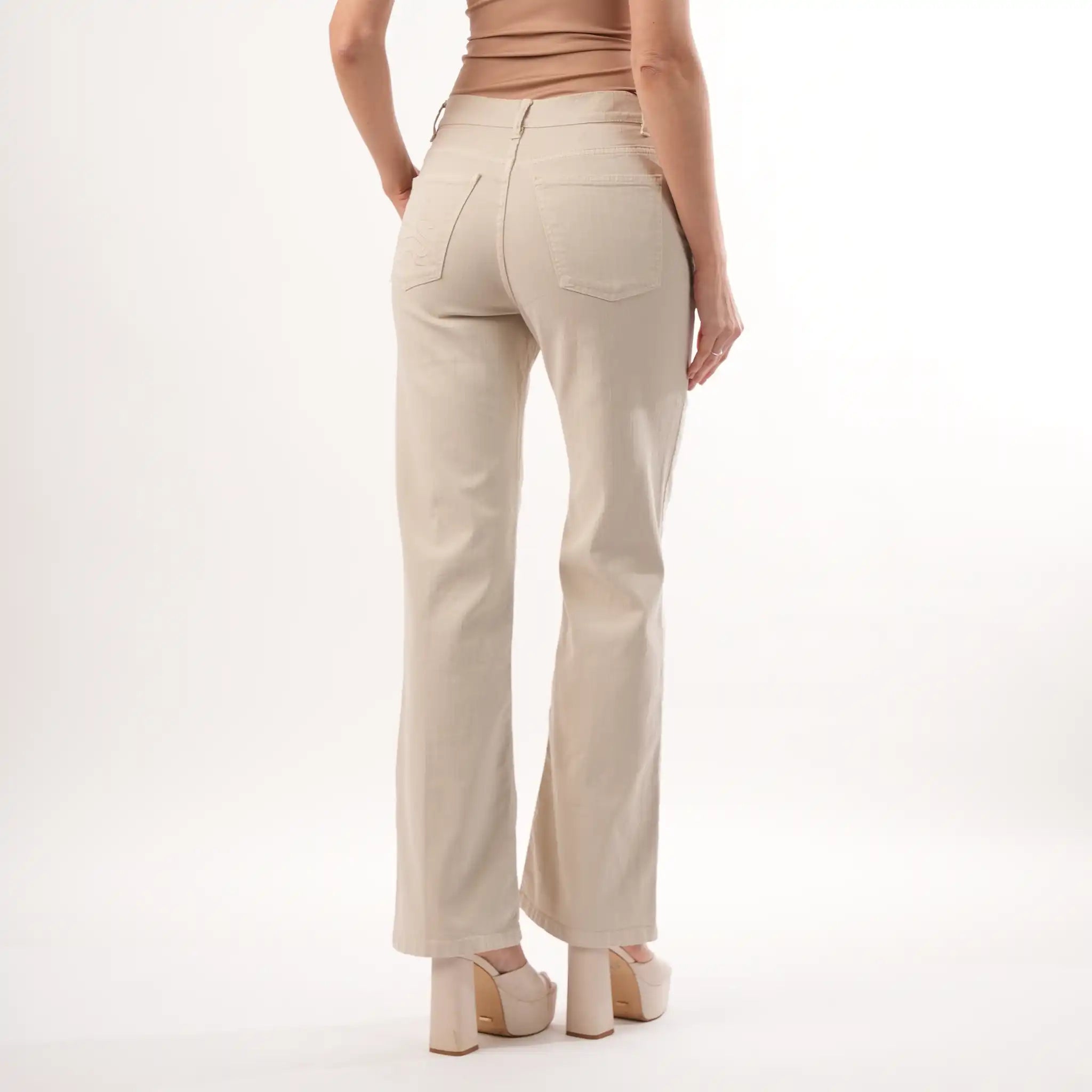 Nina Wheat High Waisted Jeans