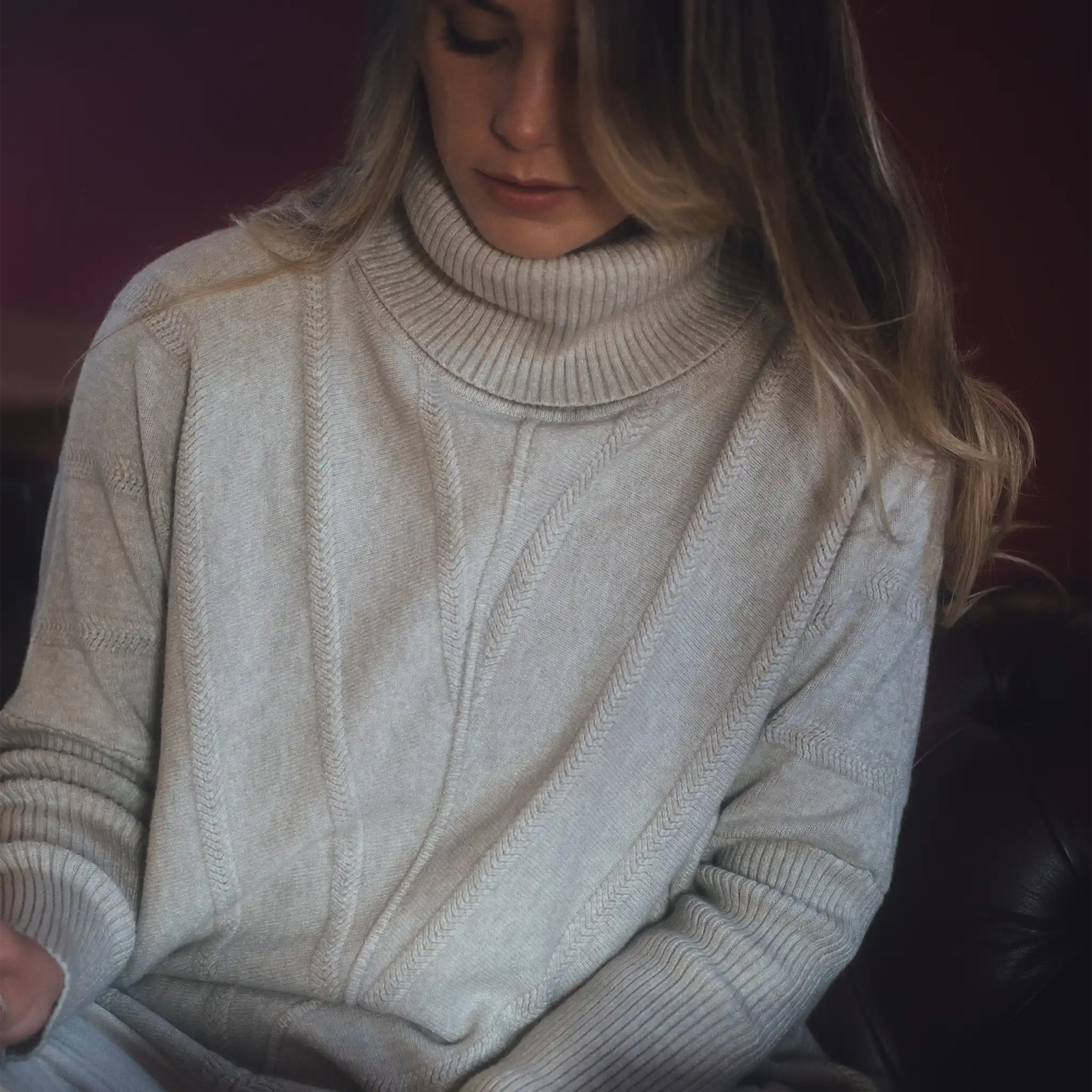 Cable Knit Latte Jumper