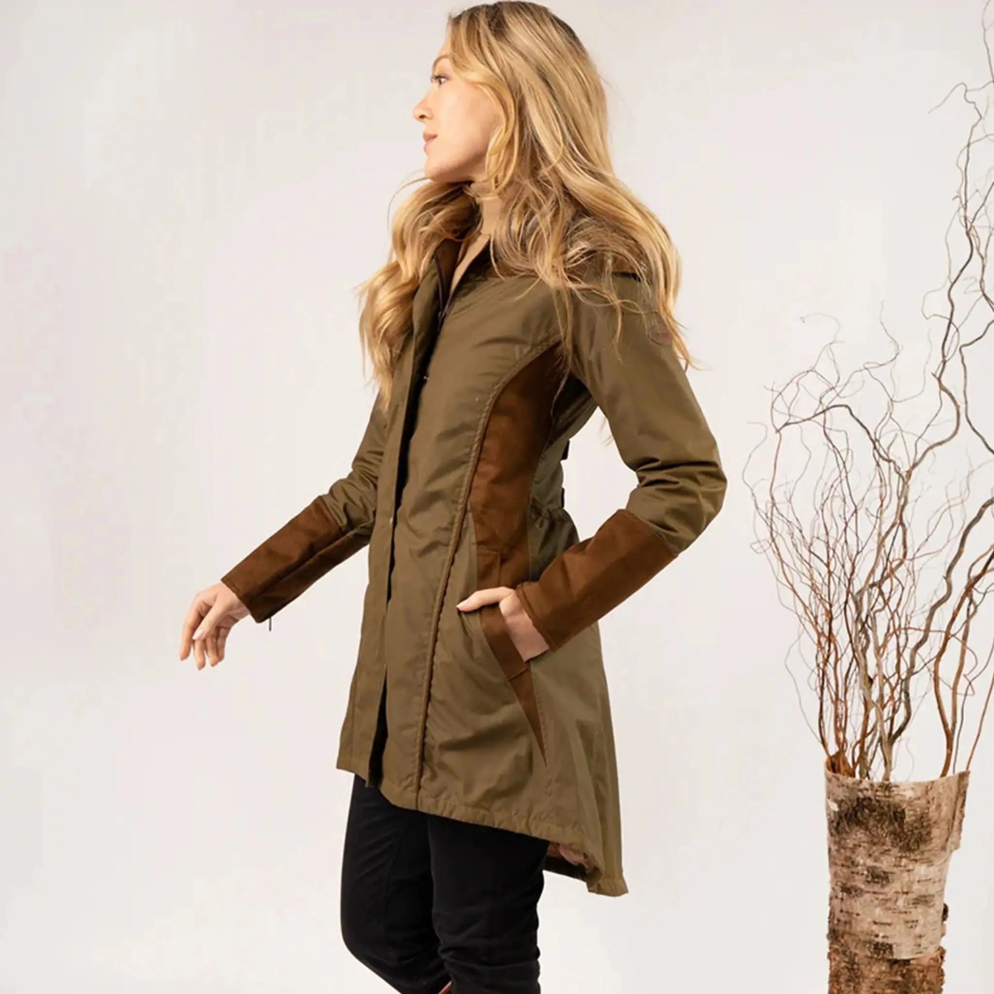 Odette Khaki Waterproof Coat - Welligogs