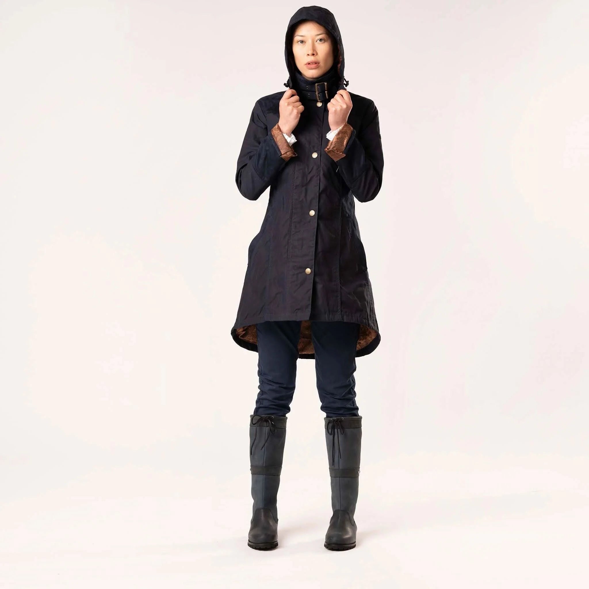 Perdita Navy Waterproof Coat - Welligogs