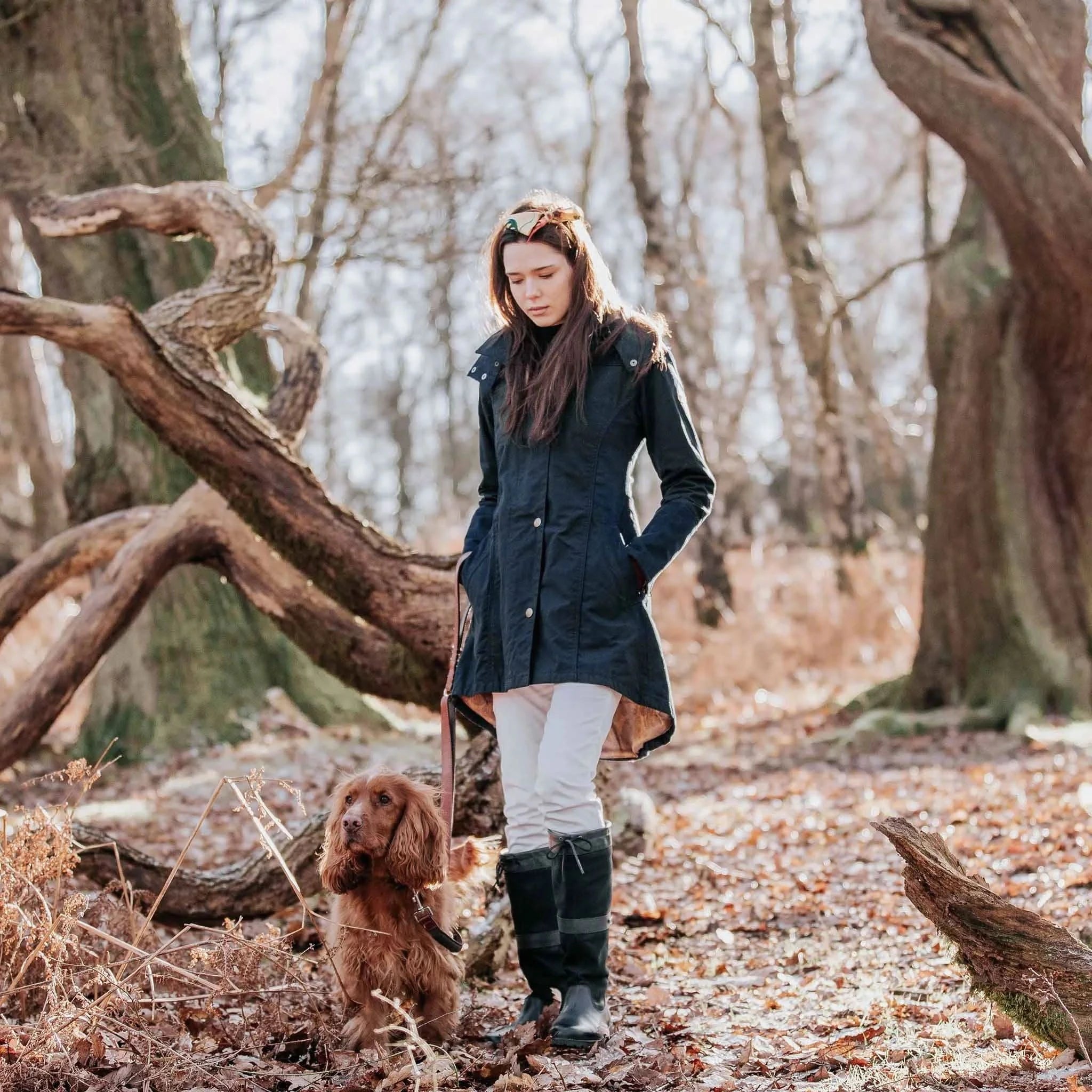 Perdita Navy Waterproof Coat - Welligogs