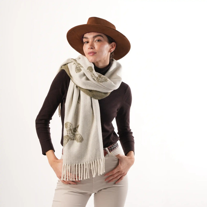 Alaskan Pheasant Green Scarf