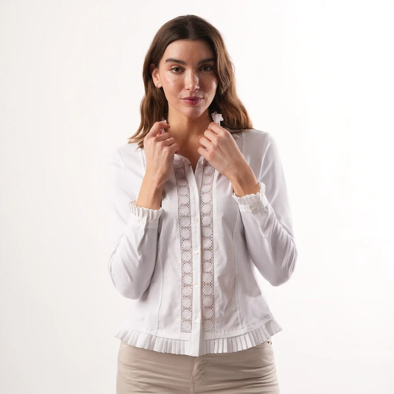 Phoebe White Frill Shirt