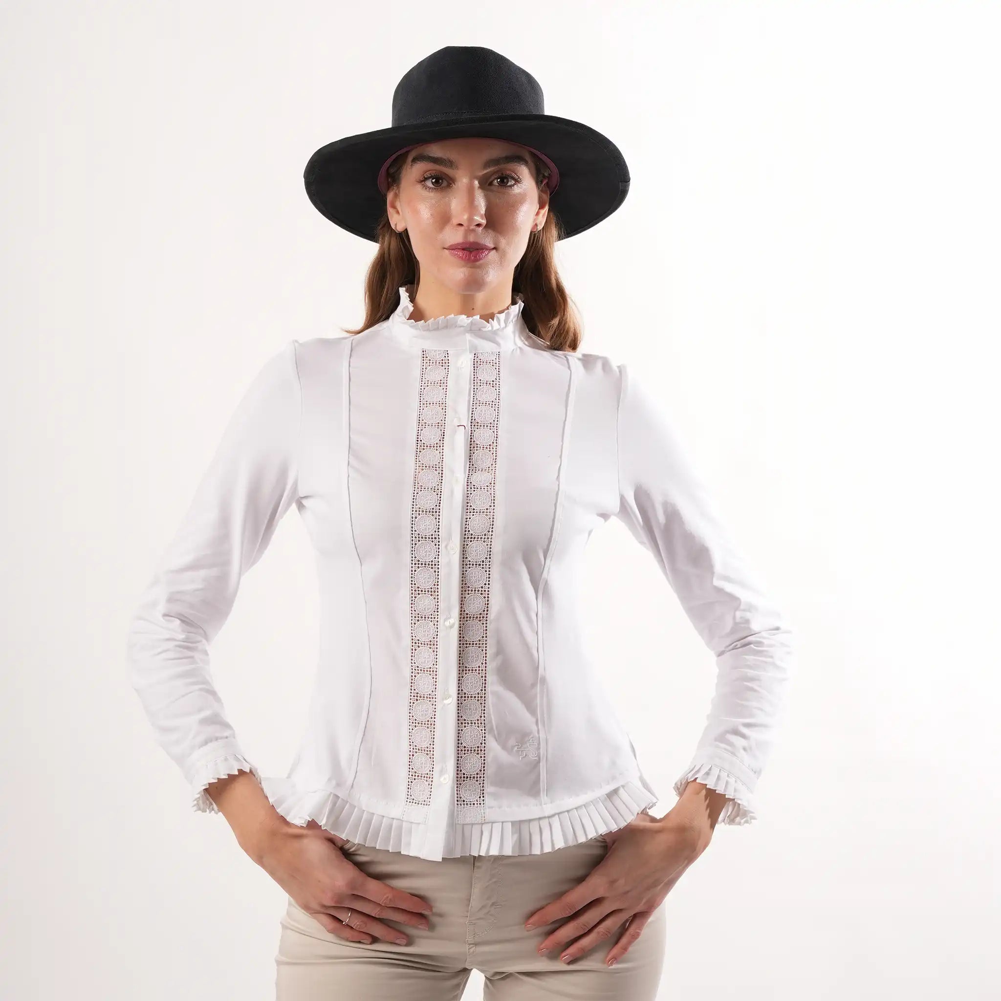 Phoebe White Frill Shirt