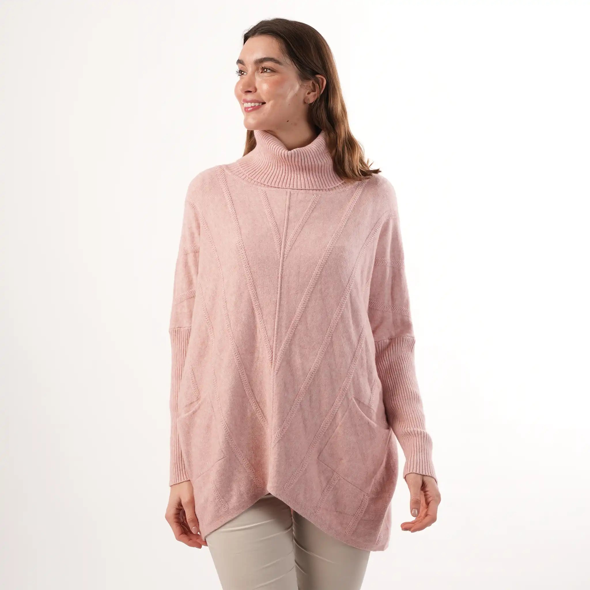 Cable Knit Pink Jumper