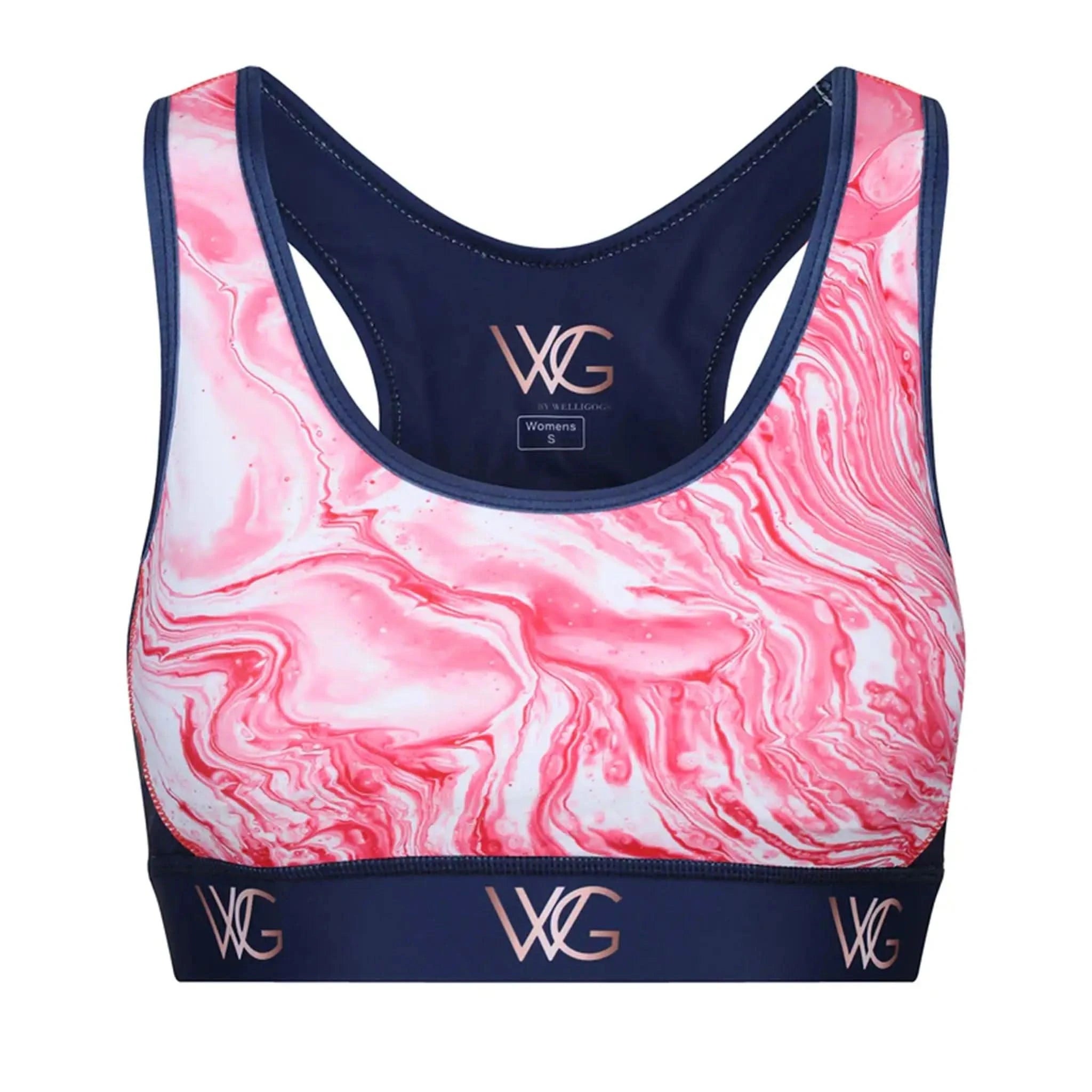 WG Flex Sustainable Pink Marble Crop Top - Welligogs