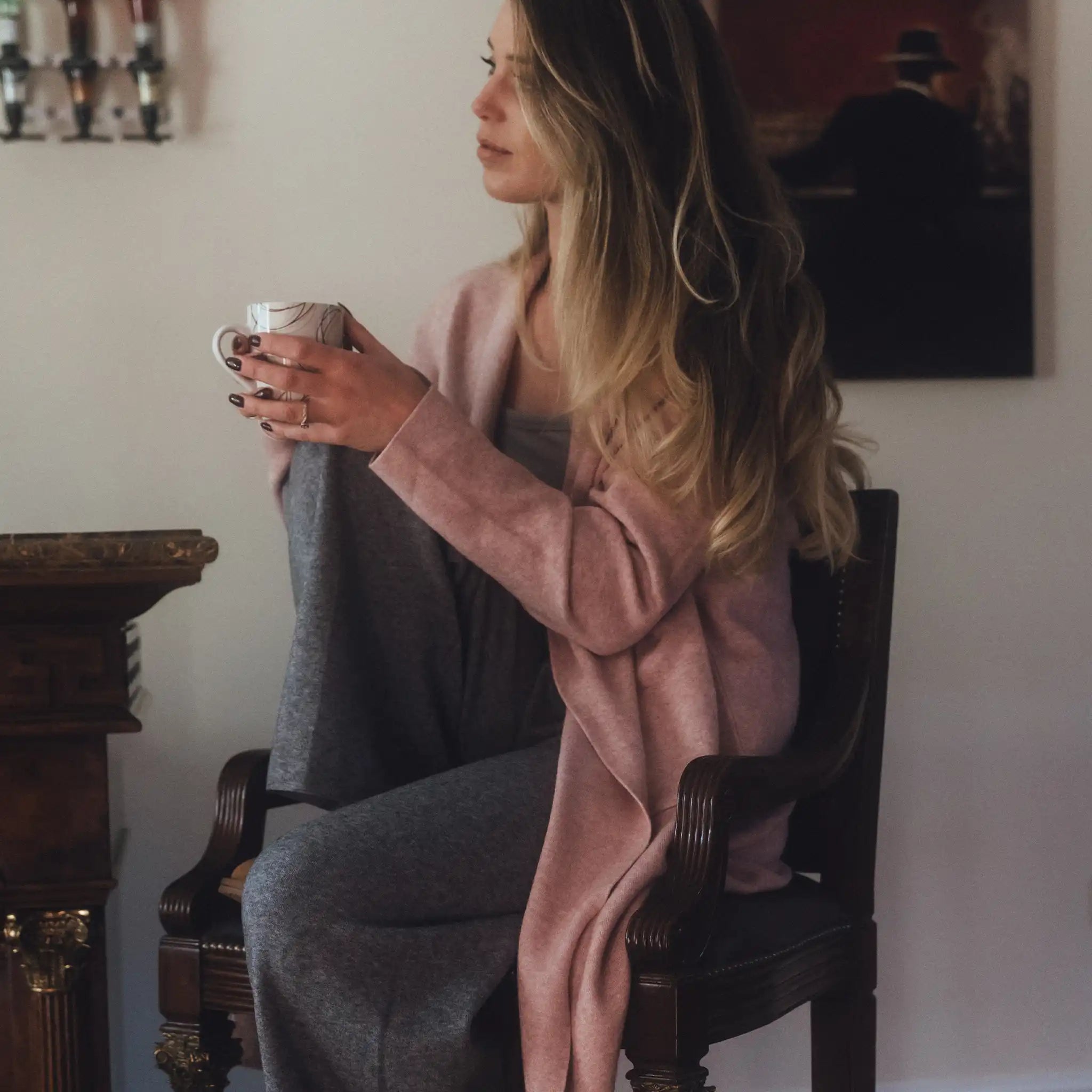 Longline Pink Cardigan