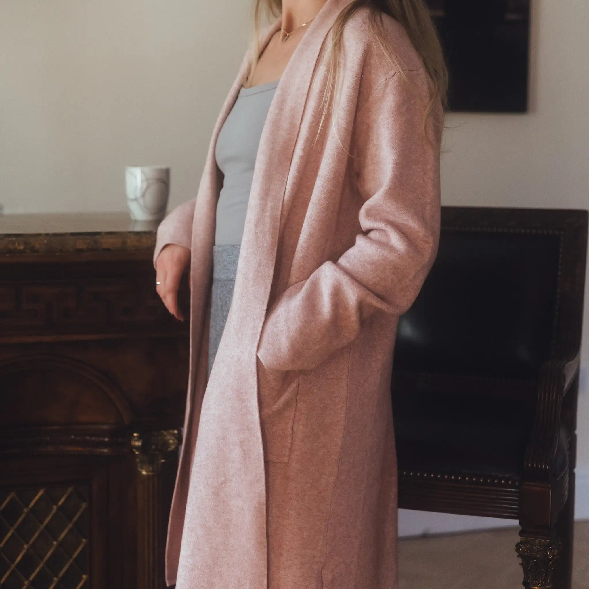 Longline Pink Cardigan - Welligogs