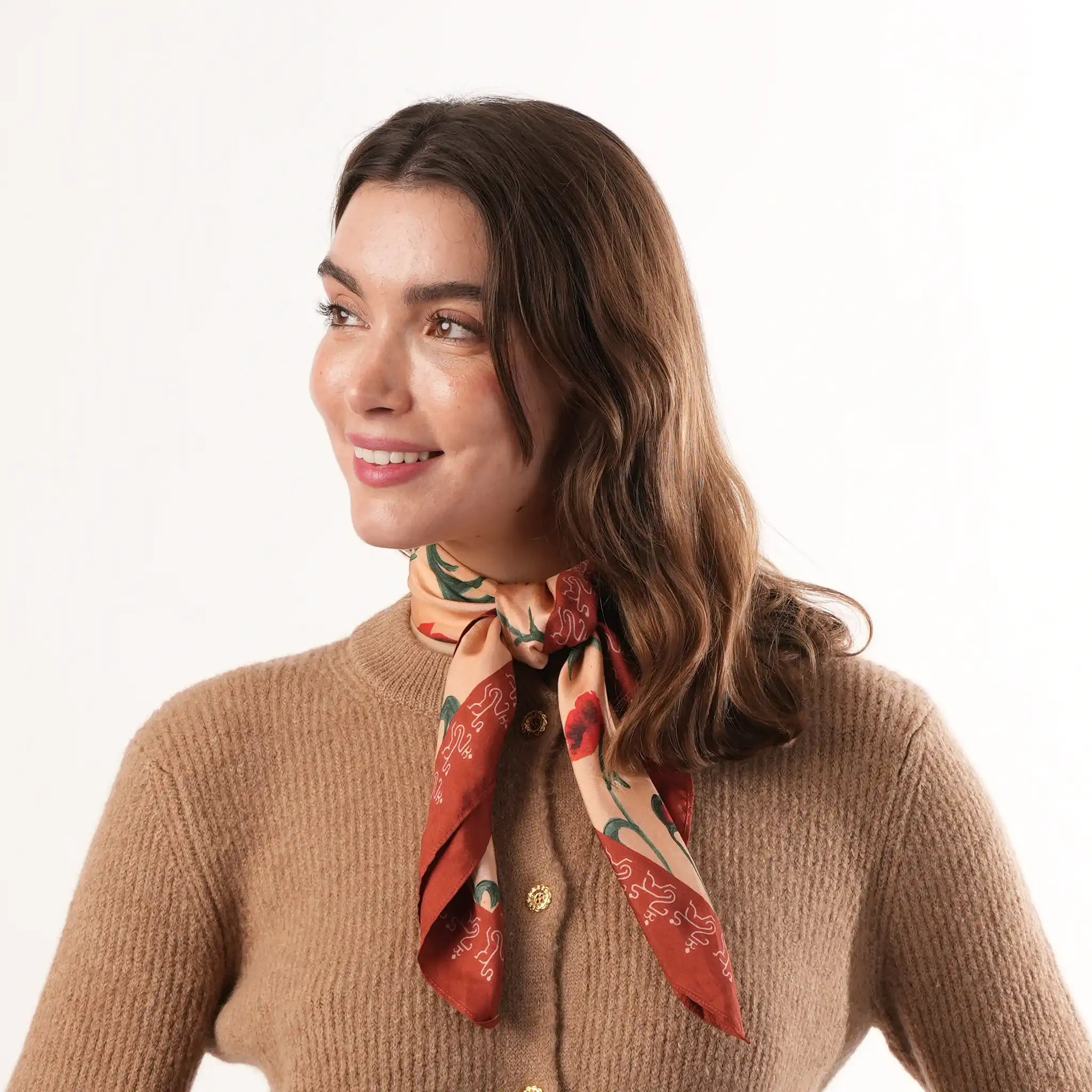 Poppy Scarves | Silk Poppy Scarf | Womens Scarves