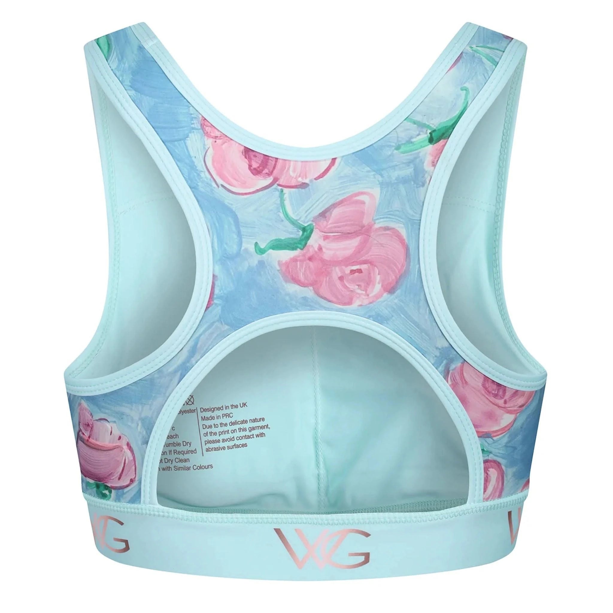 WG Flex Sustainable Blue Roses Crop Top - Welligogs