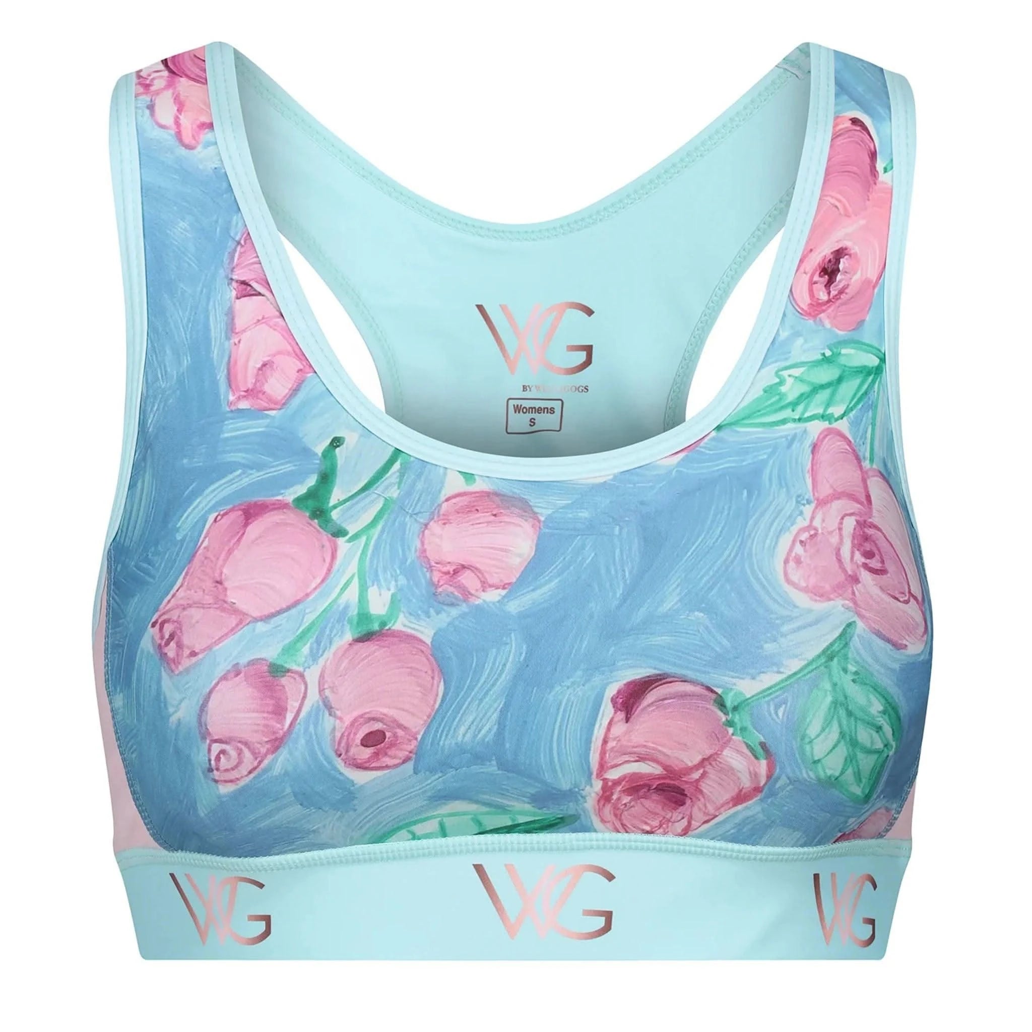 WG Flex Sustainable Blue Roses Crop Top - Welligogs