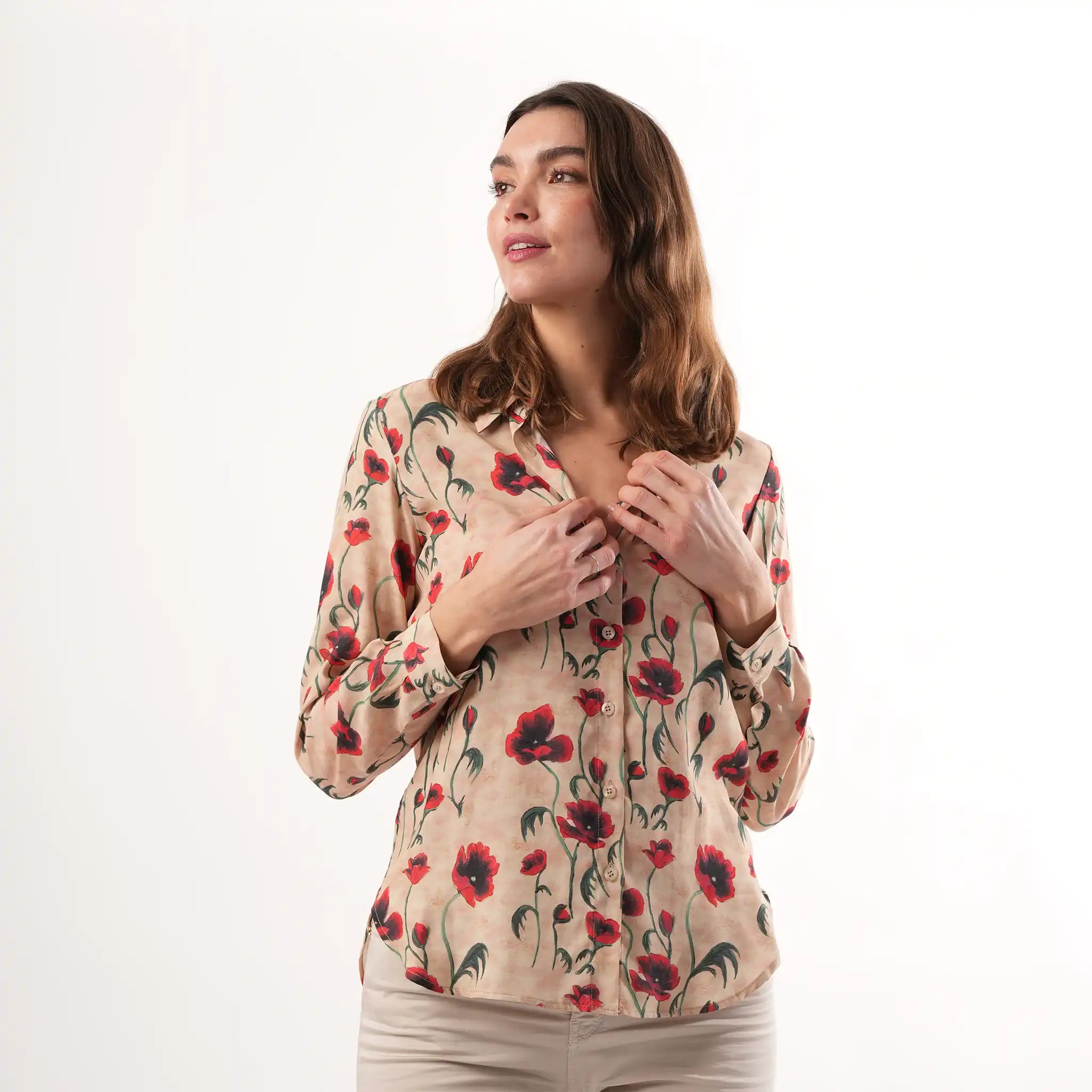 Selsey Poppy Red Shirt