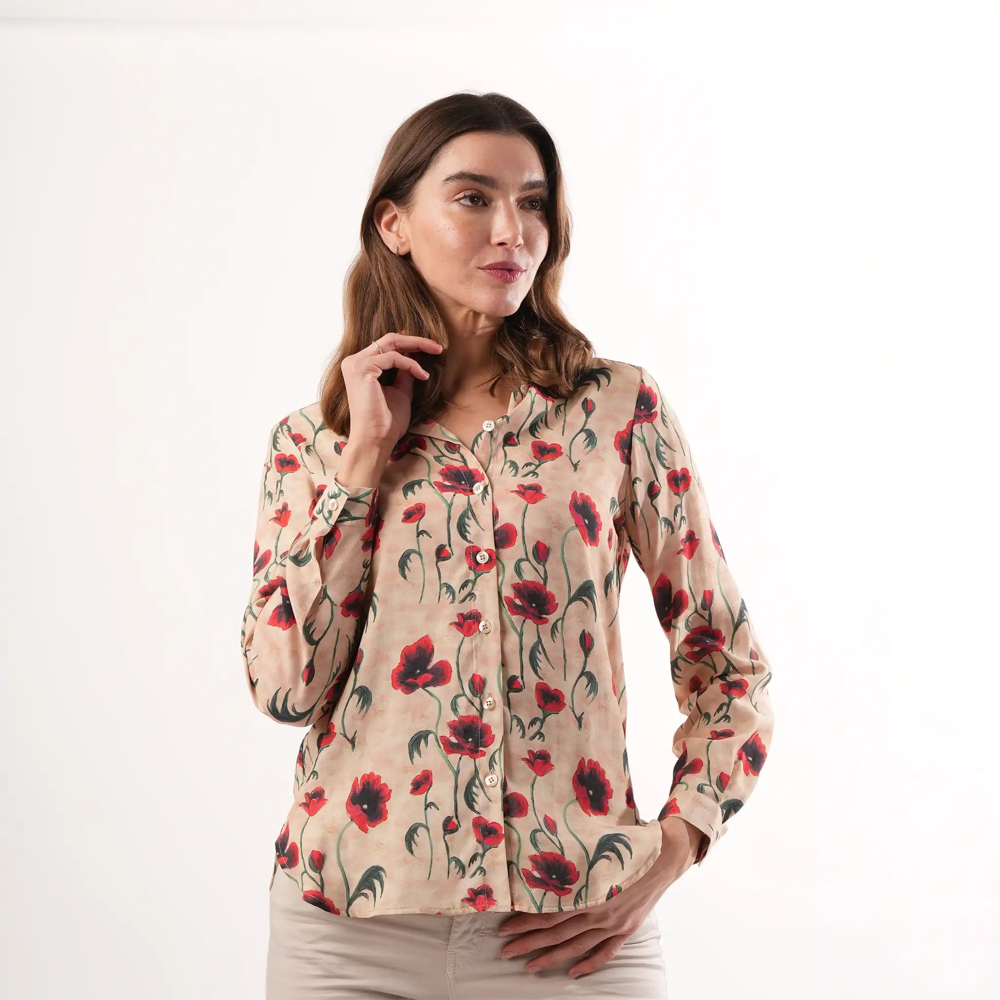 Selsey Poppy Red Shirt