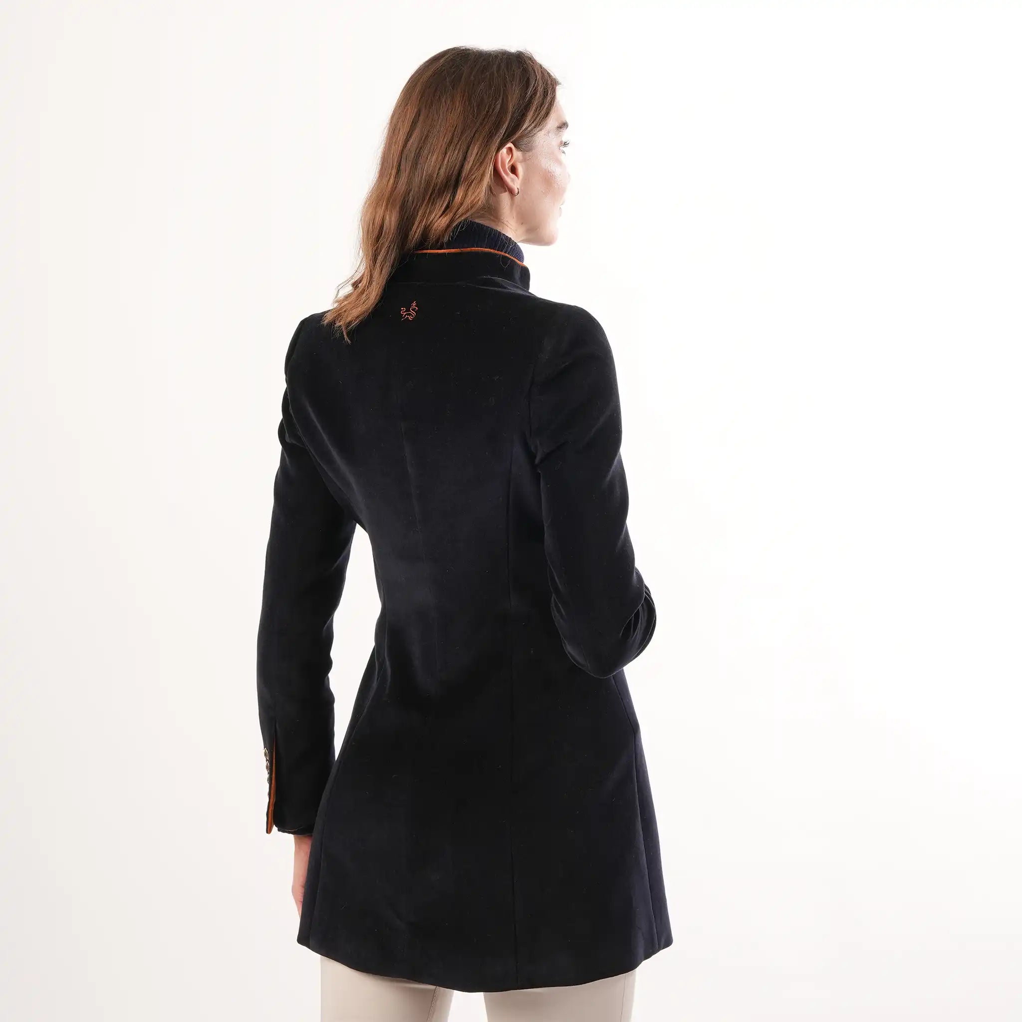 Seville Navy Velvet Coat