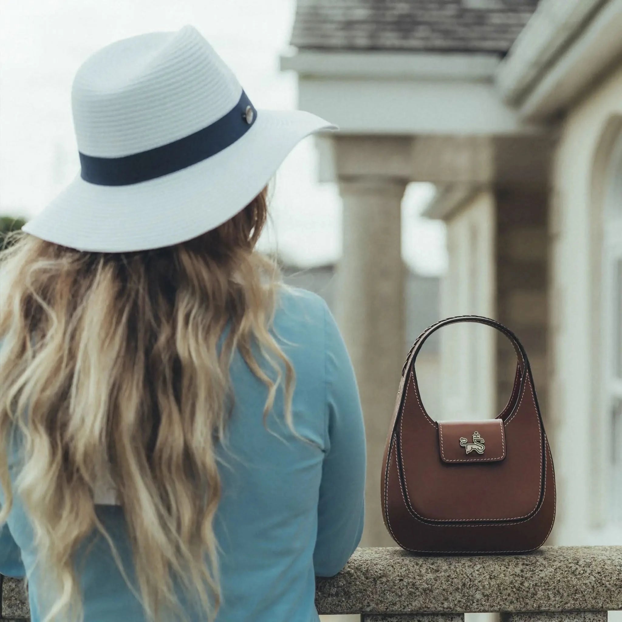 Fedora Style Navy Straw Hat - Welligogs