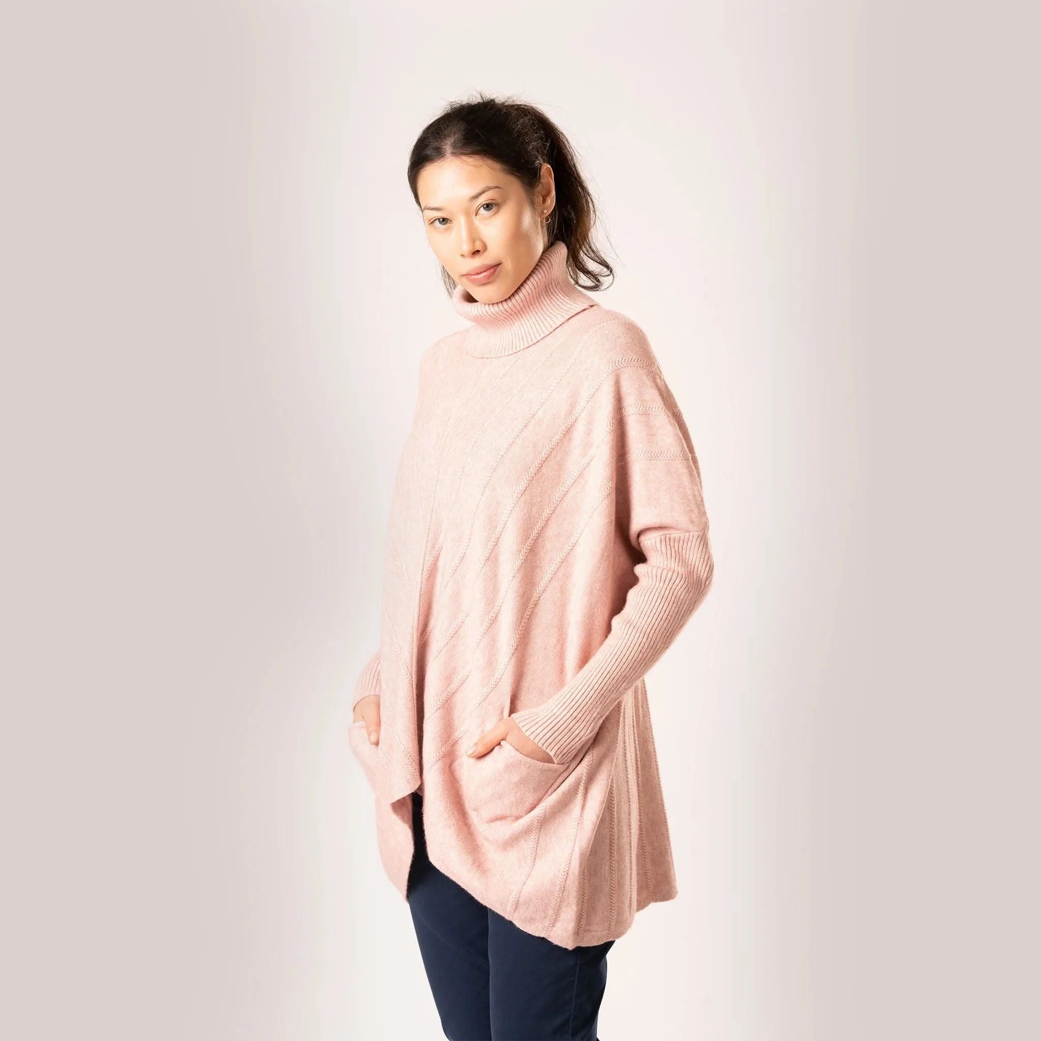 Cable Knit Pink Jumper - Welligogs