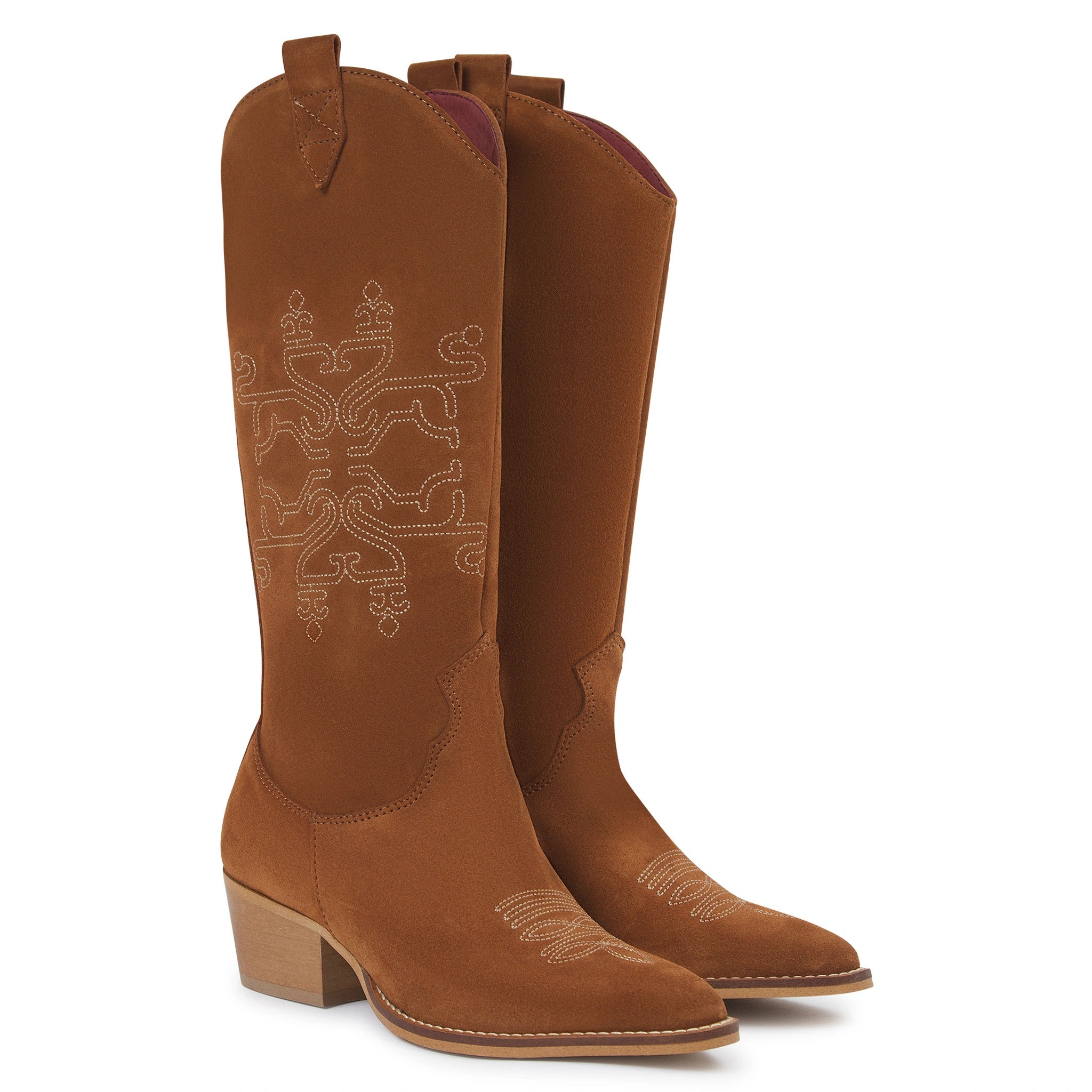 Beth Tan Suede Boots