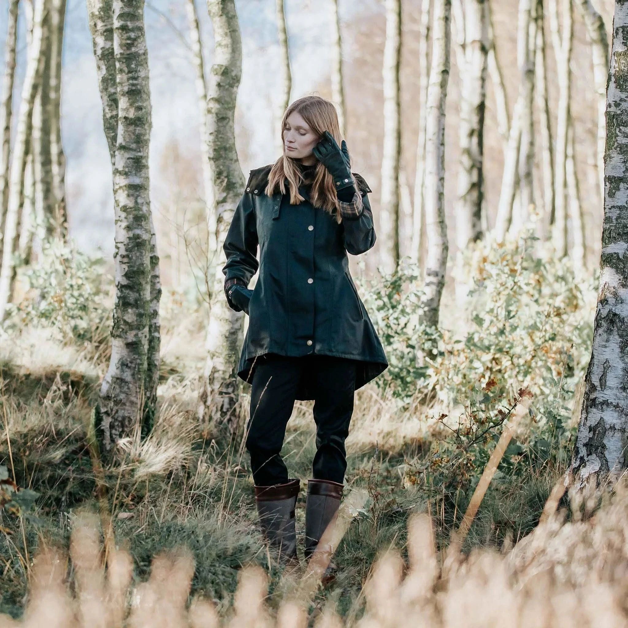 Womens Wax Coat Louise Green Wax Coat Ladies Wax Coat