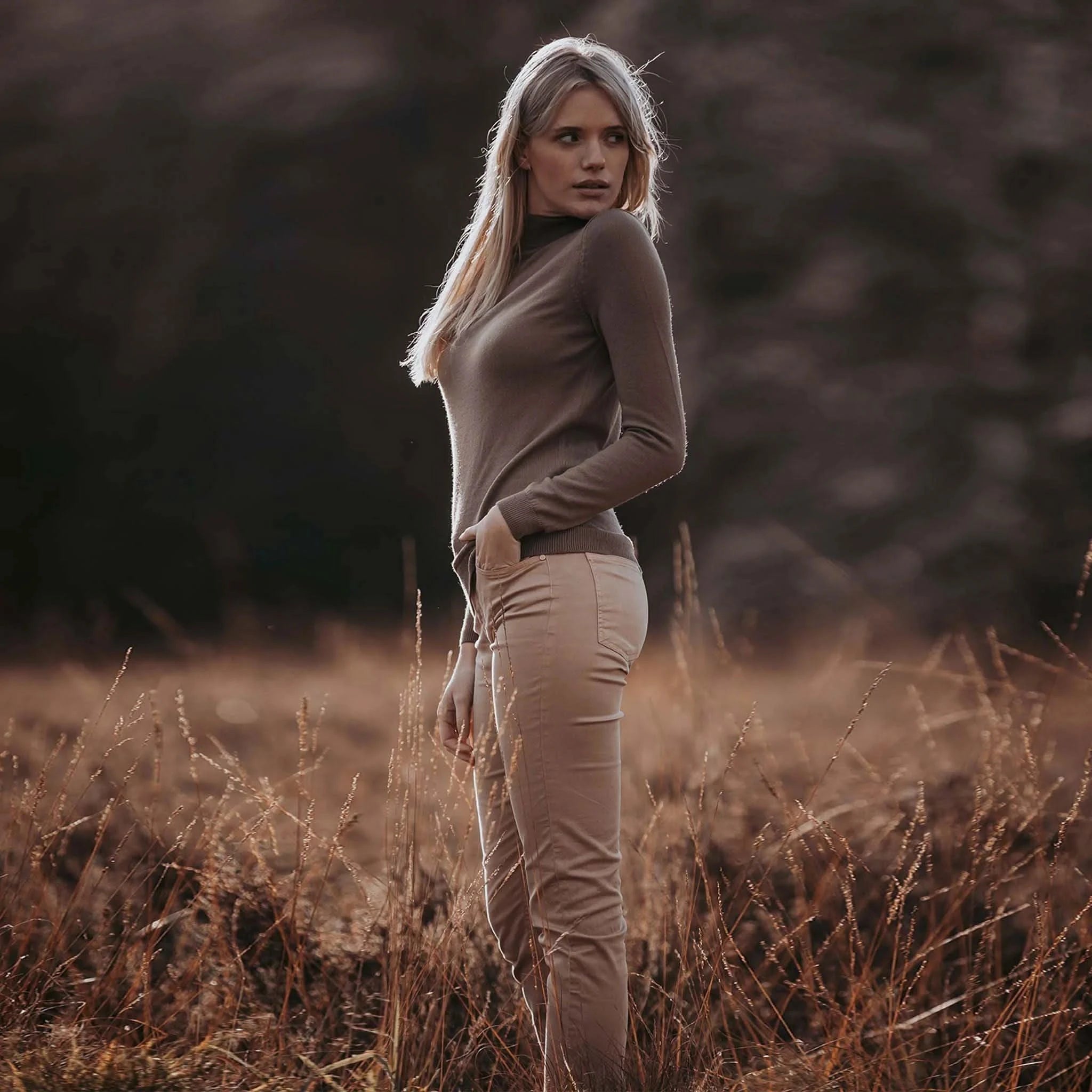 Merino Wool Turtle Neck Camel Jumper - Welligogs