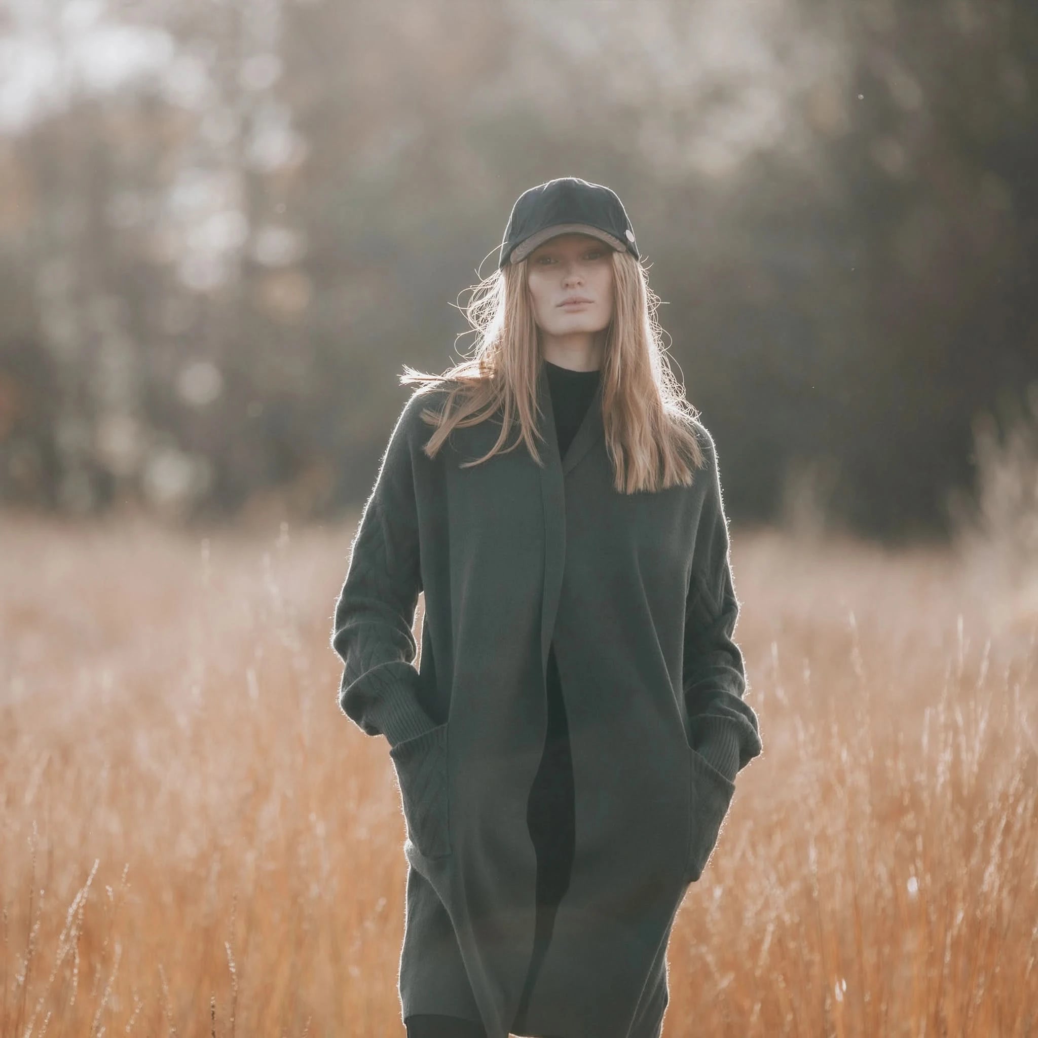 Cable Knit Khaki Cardigan - Welligogs