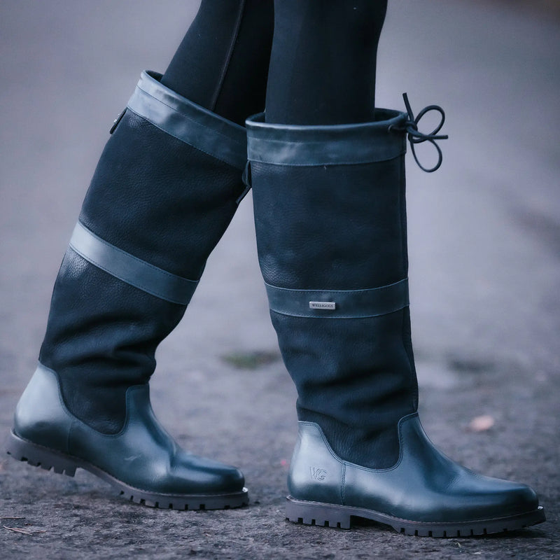 Sloane Navy Waterproof Boots - Welligogs