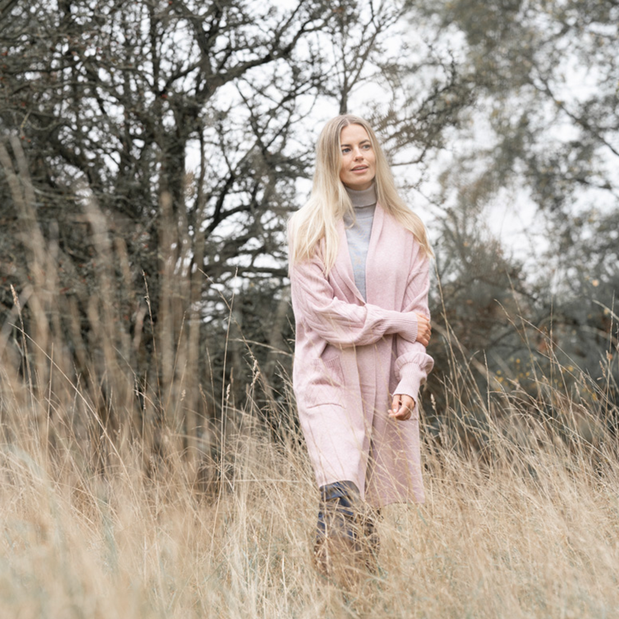 Cable Knit Pink Cardigan - Welligogs