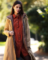 Eleanor Camel Long Waterproof Coat - Welligogs
