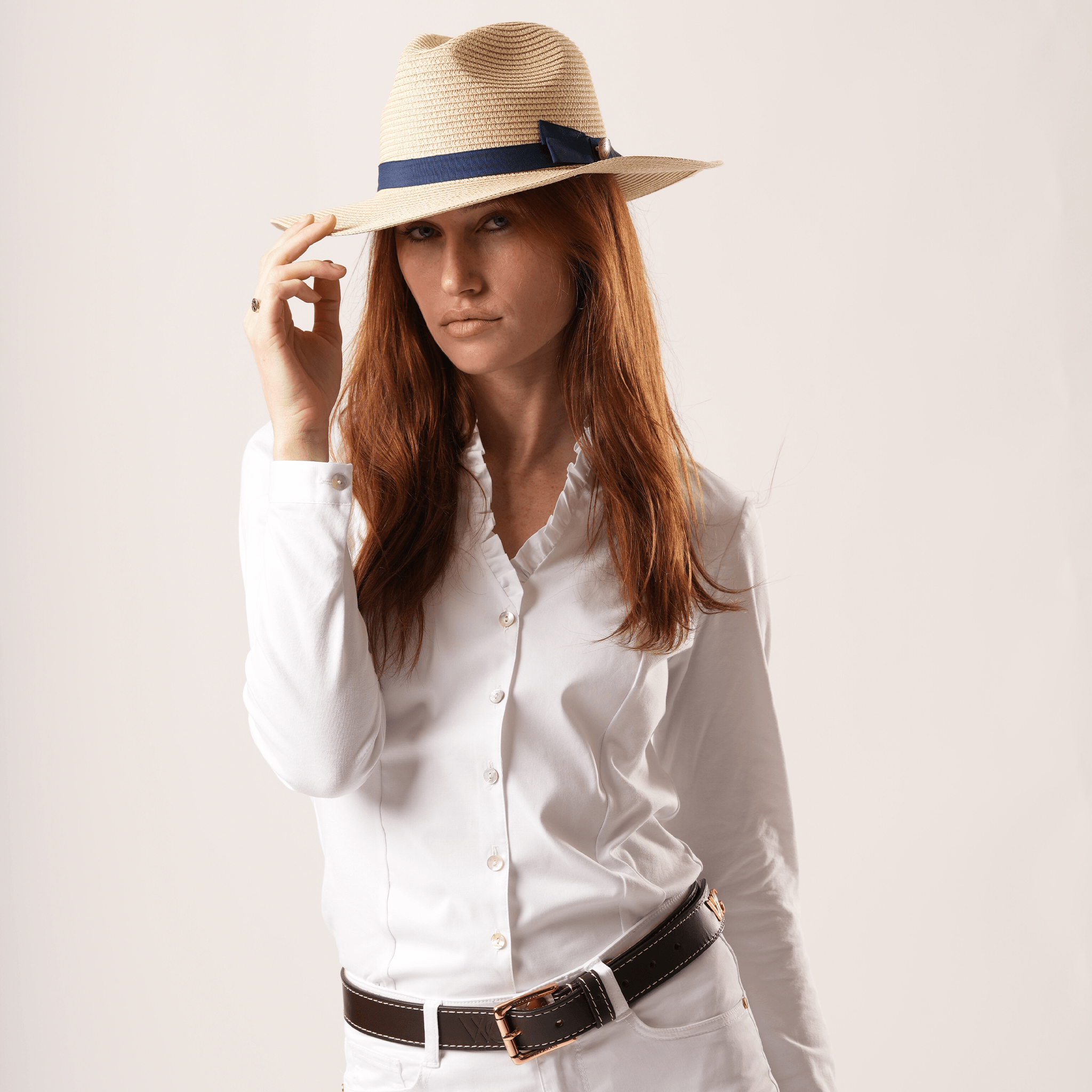 Feodra Style Navy Straw Hat - Welligogs