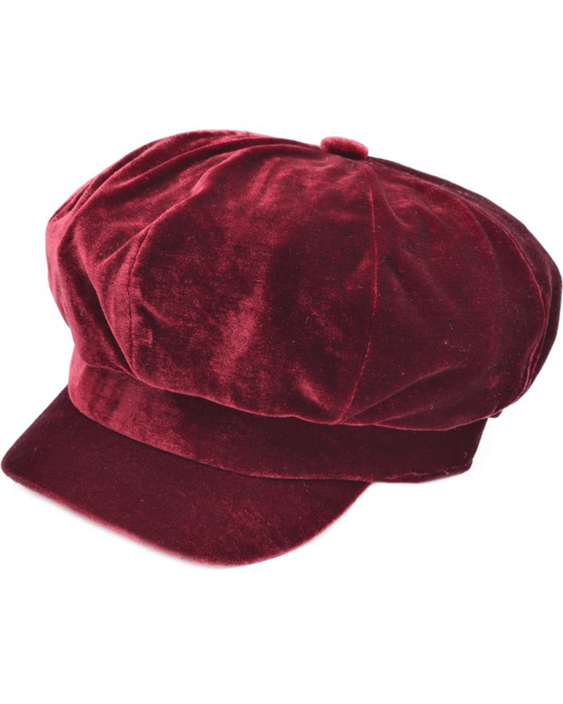 Burgundy velvet baseball cap hotsell