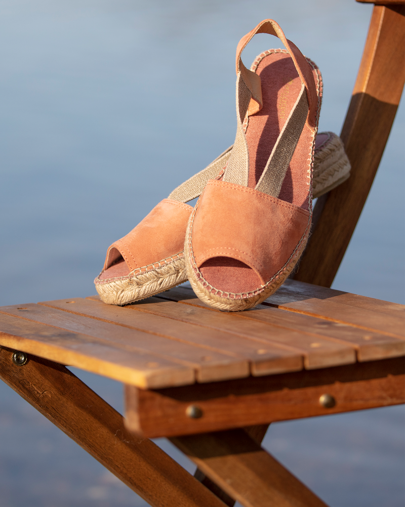 Porto Coral Flat Espadrille Sandal - Welligogs