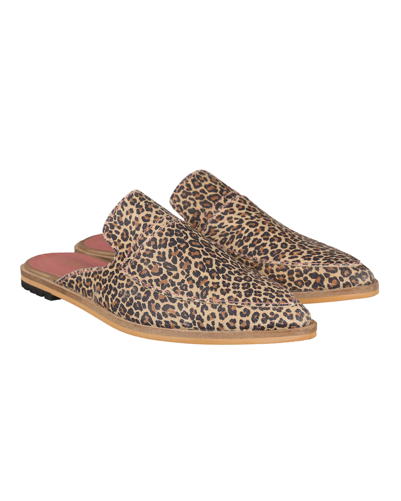 Cheetah slip on deals mules